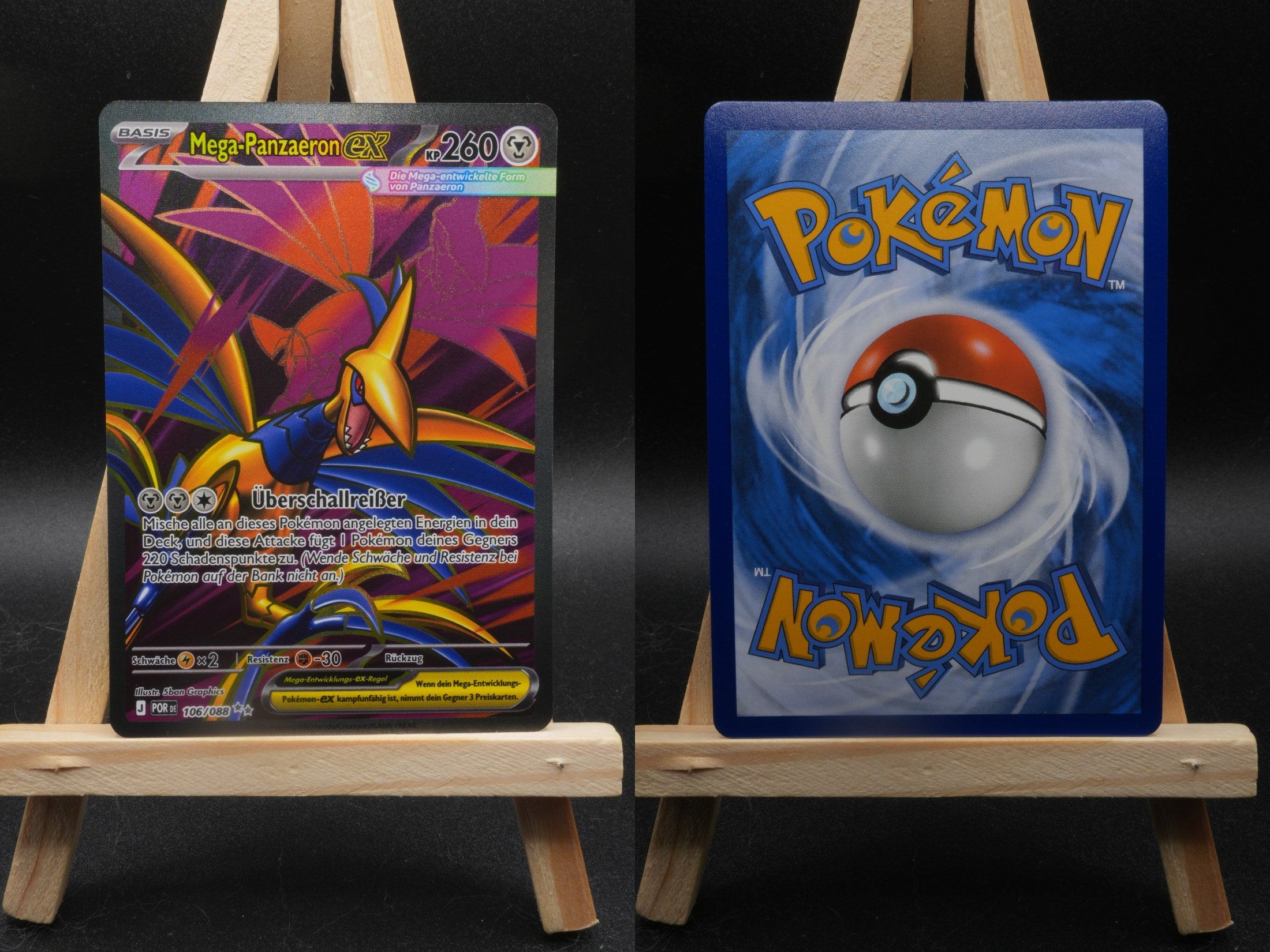 Mega Panzaeron ex POR 106 Optimale Ordnung Pokémon Karte Deutsch Near Mint