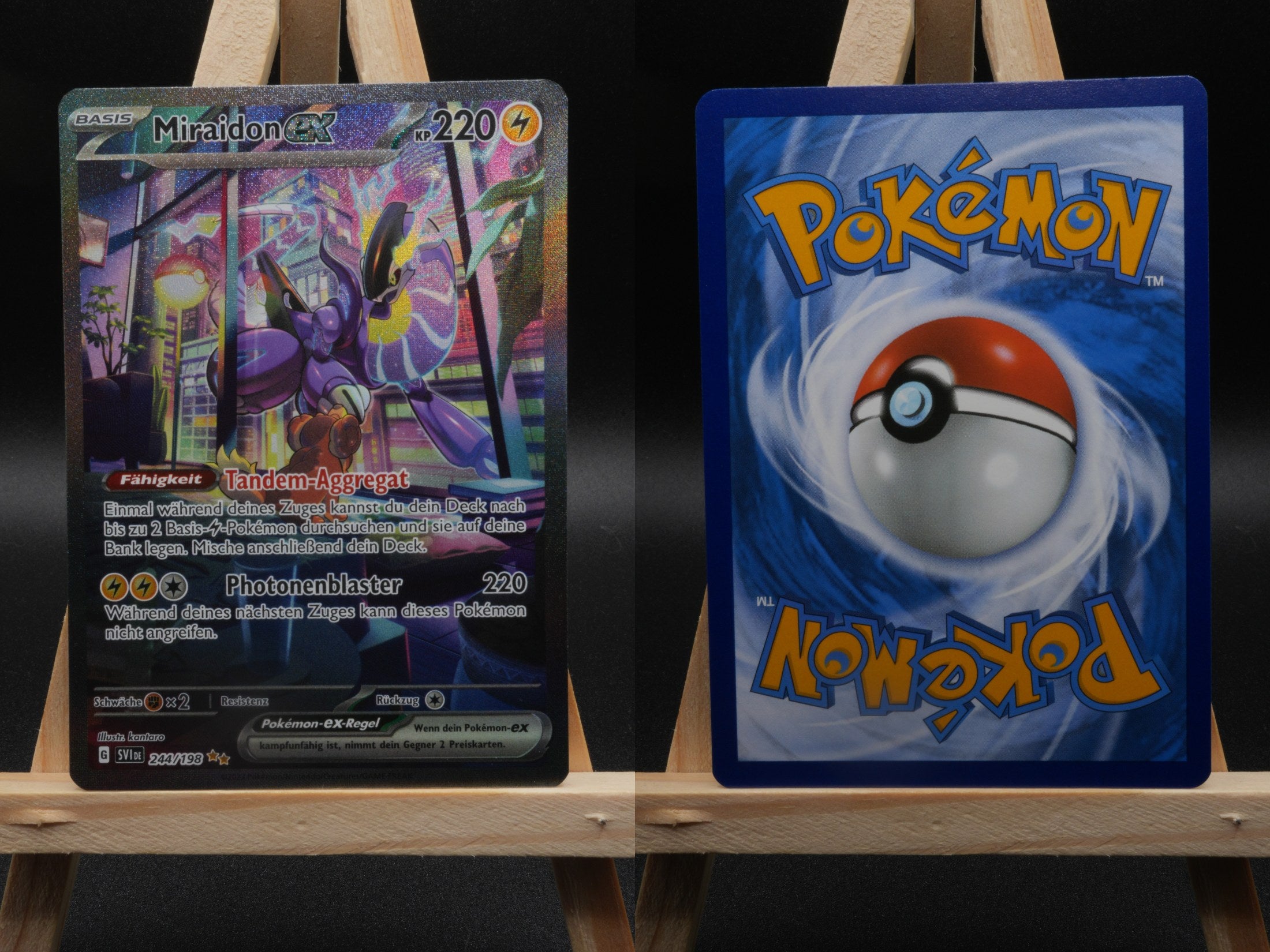 Miraidon ex SVI 244 Karmesin und Purpur Pokémon Karte Deutsch Near Mint