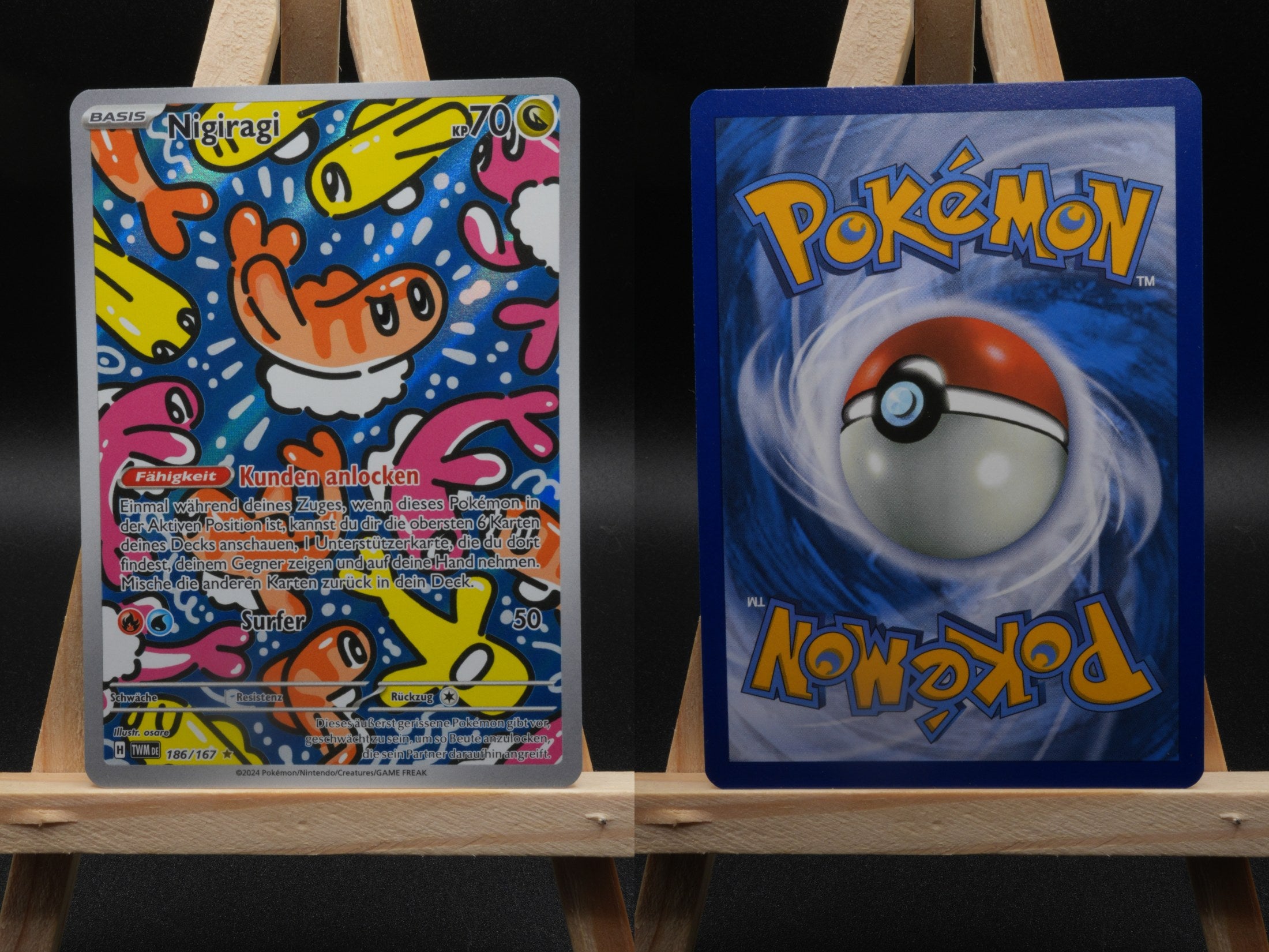 Nigiragi TWM 186 Maskerade im Zwielicht Pokémon Karte Deutsch Near Mint