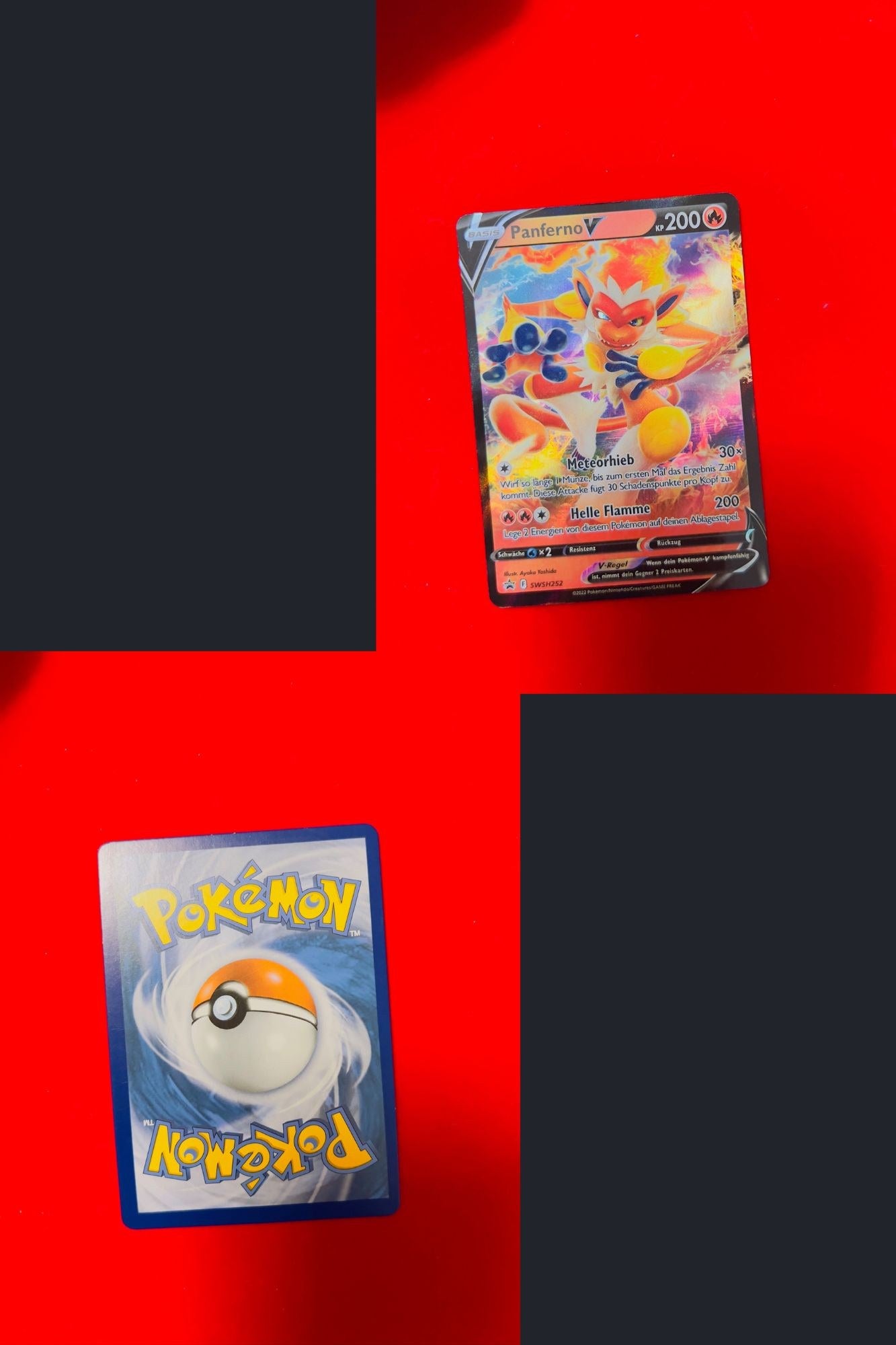 Panferno V SWSH 252 SWSH Black Star Promo Pokémon Karte Deutsch Near Mint