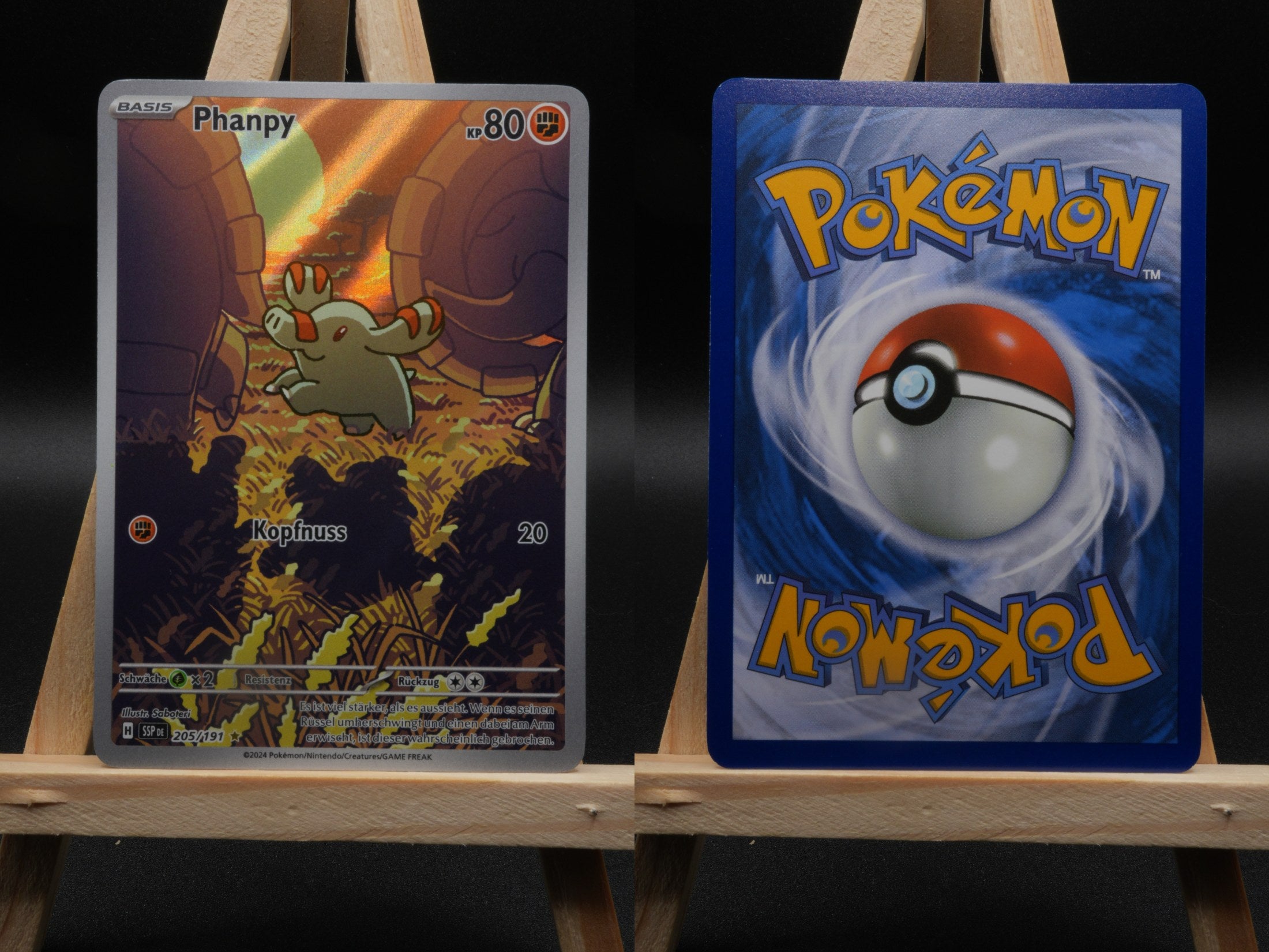 Phanpy SSP 205 Stürmische Funken Pokémon Karte Deutsch Near Mint
