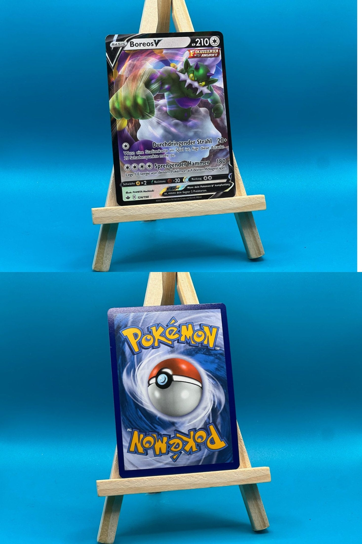Boreos V CRE 124 Schaurige Herrschaft Pokémon Karte Deutsch Near Mint