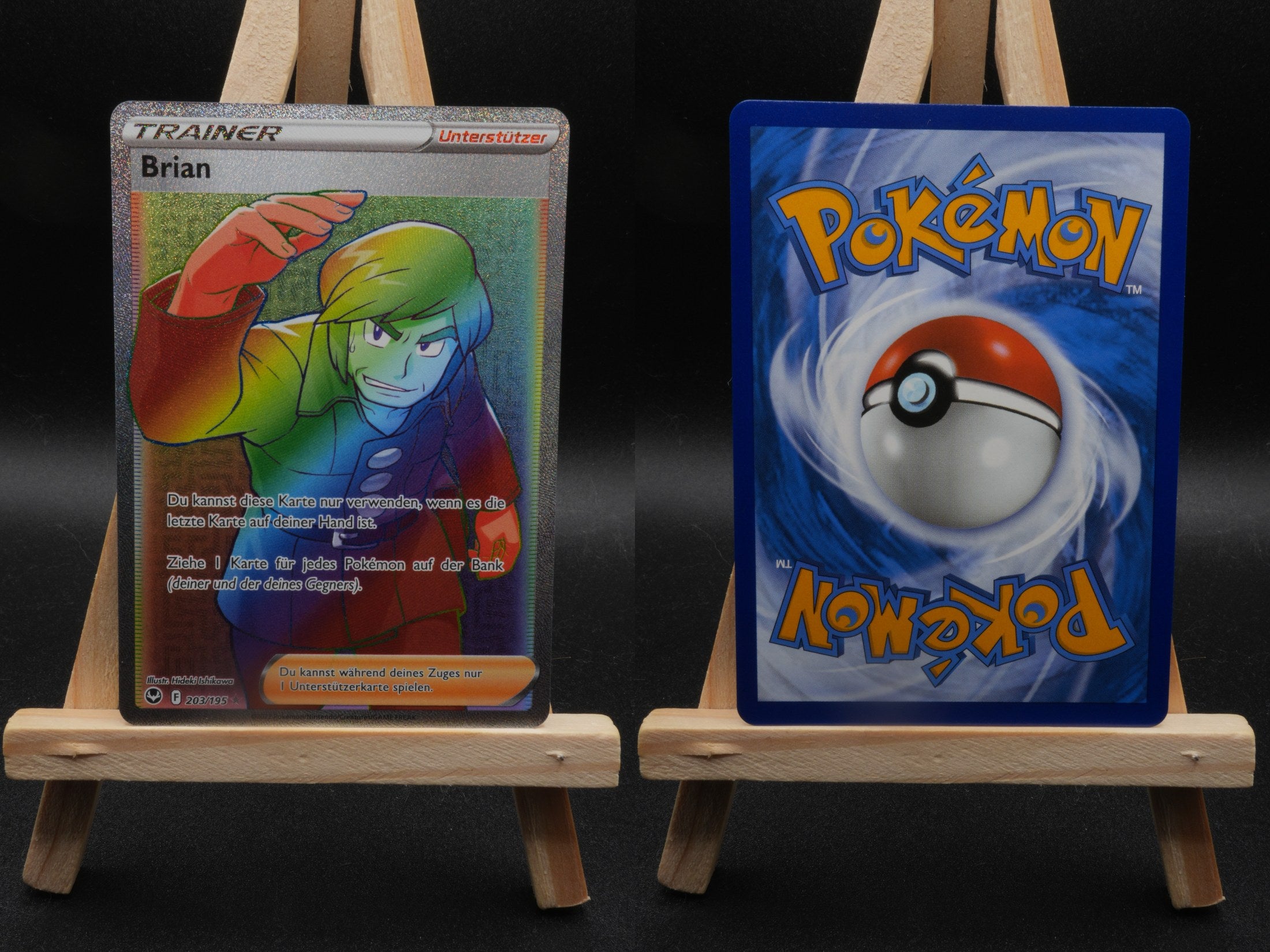 Brian SIT 203 Silberne Sturmwinde Pokémon Karte Deutsch Near Mint