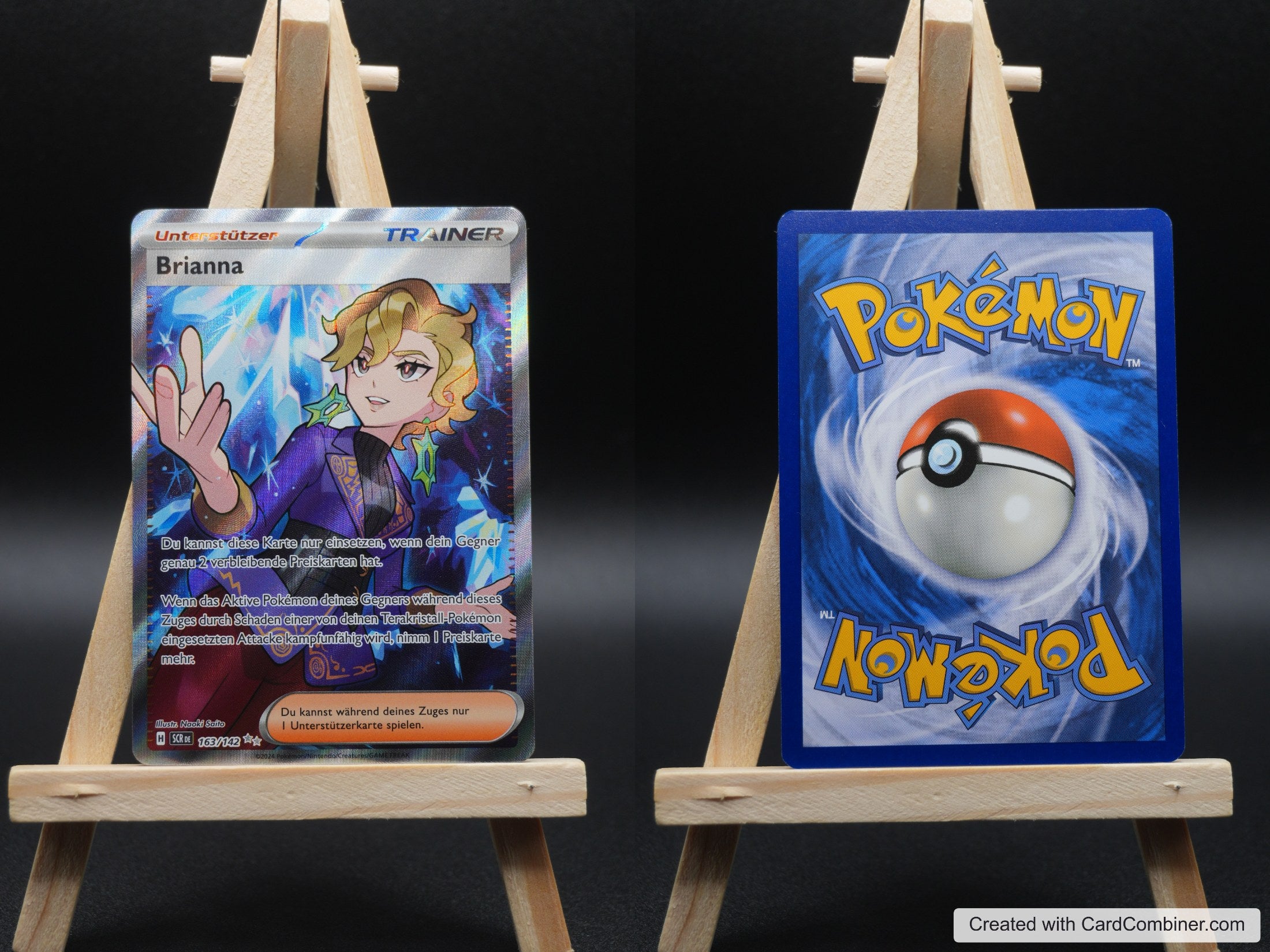Brianna SCR 163 Stellarkrone Pokémon Karte Deutsch Near Mint