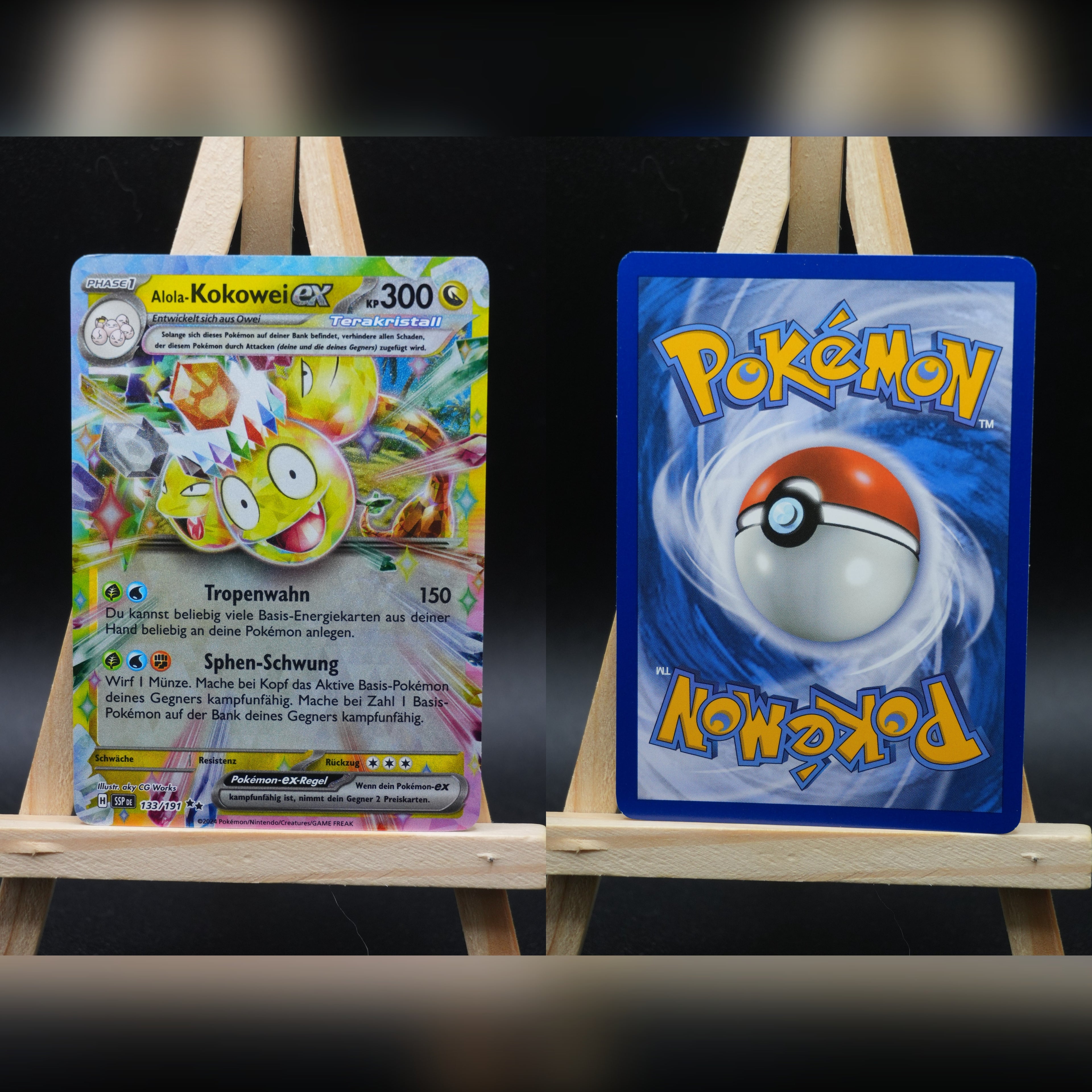Alola-Kokowei ex SSP 133 Stürmische Funken Pokémon Karte Deutsch Near Mint