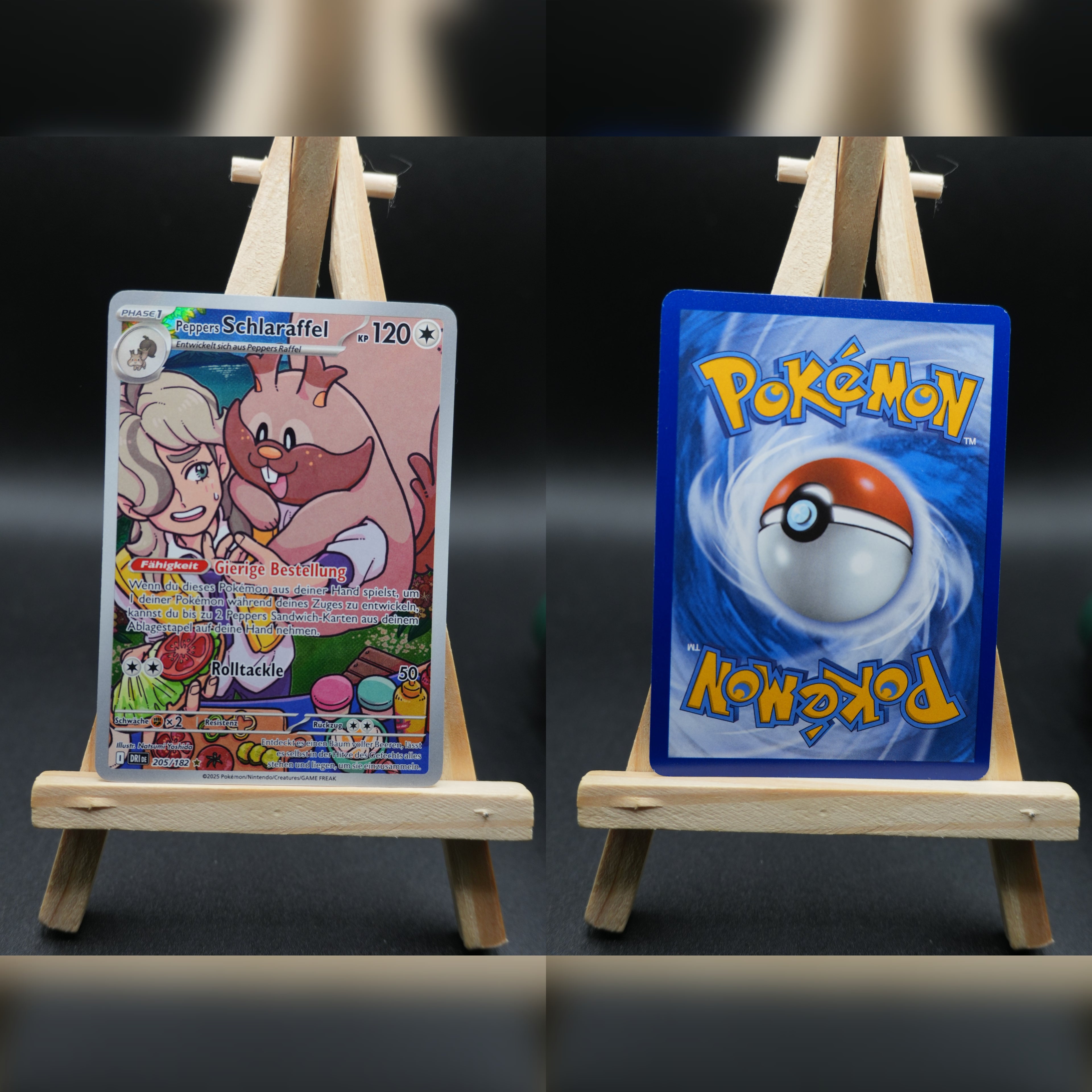 Peppers Schlaraffel DRI 205 Ewige Rivalen Pokémon Karte Deutsch Near Mint