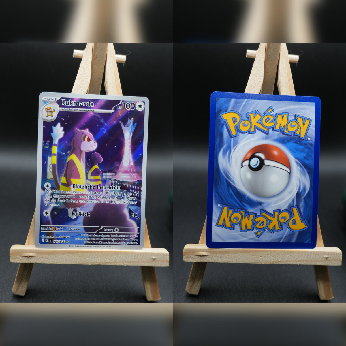 Kukmarda CRI 097 Wachsendes Chaos Pokémon Karte Deutsch Near Mint