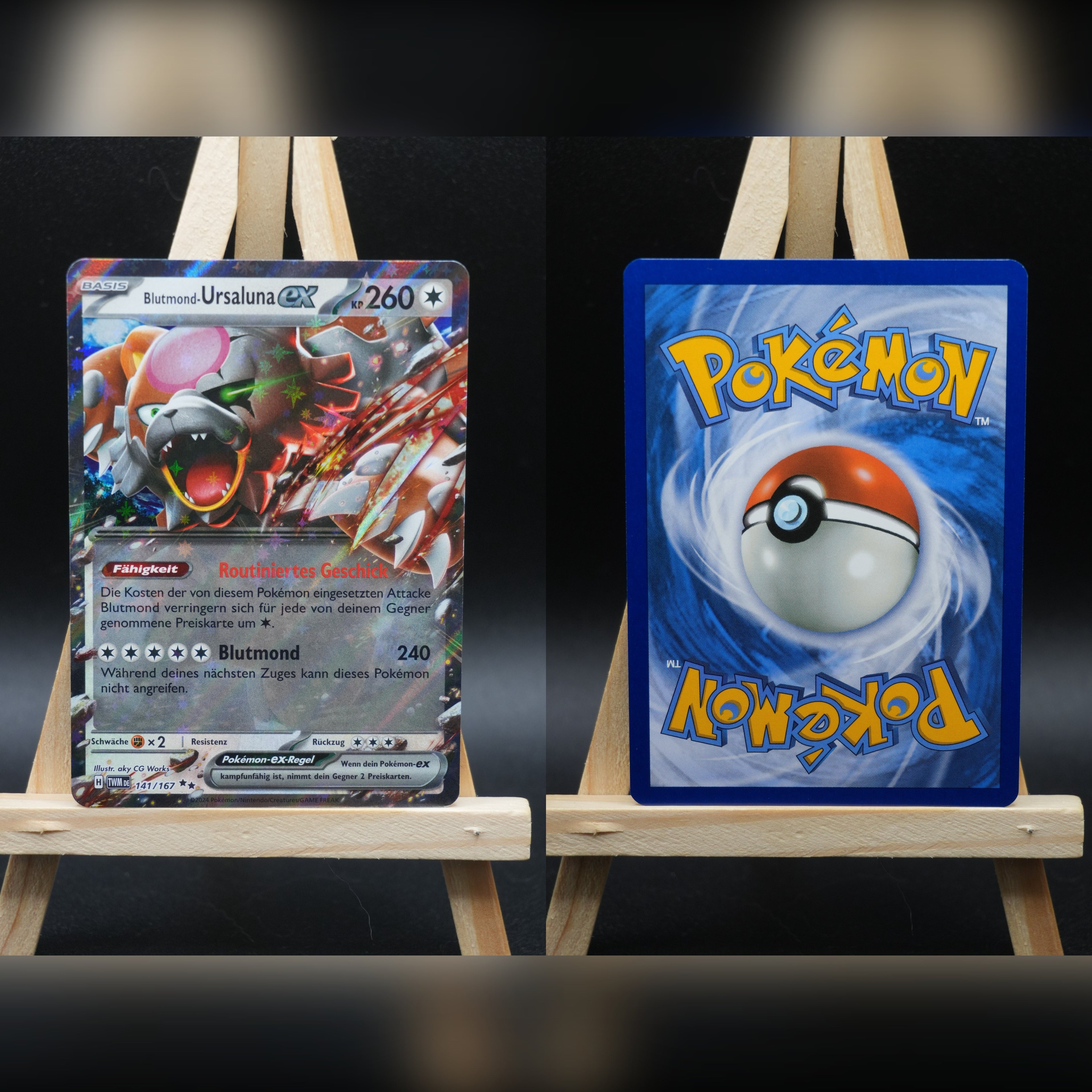 Blutmond Ursaluna ex TWM 141 Maskerade im Zwielicht Pokémon Karte Deutsch Near Mint