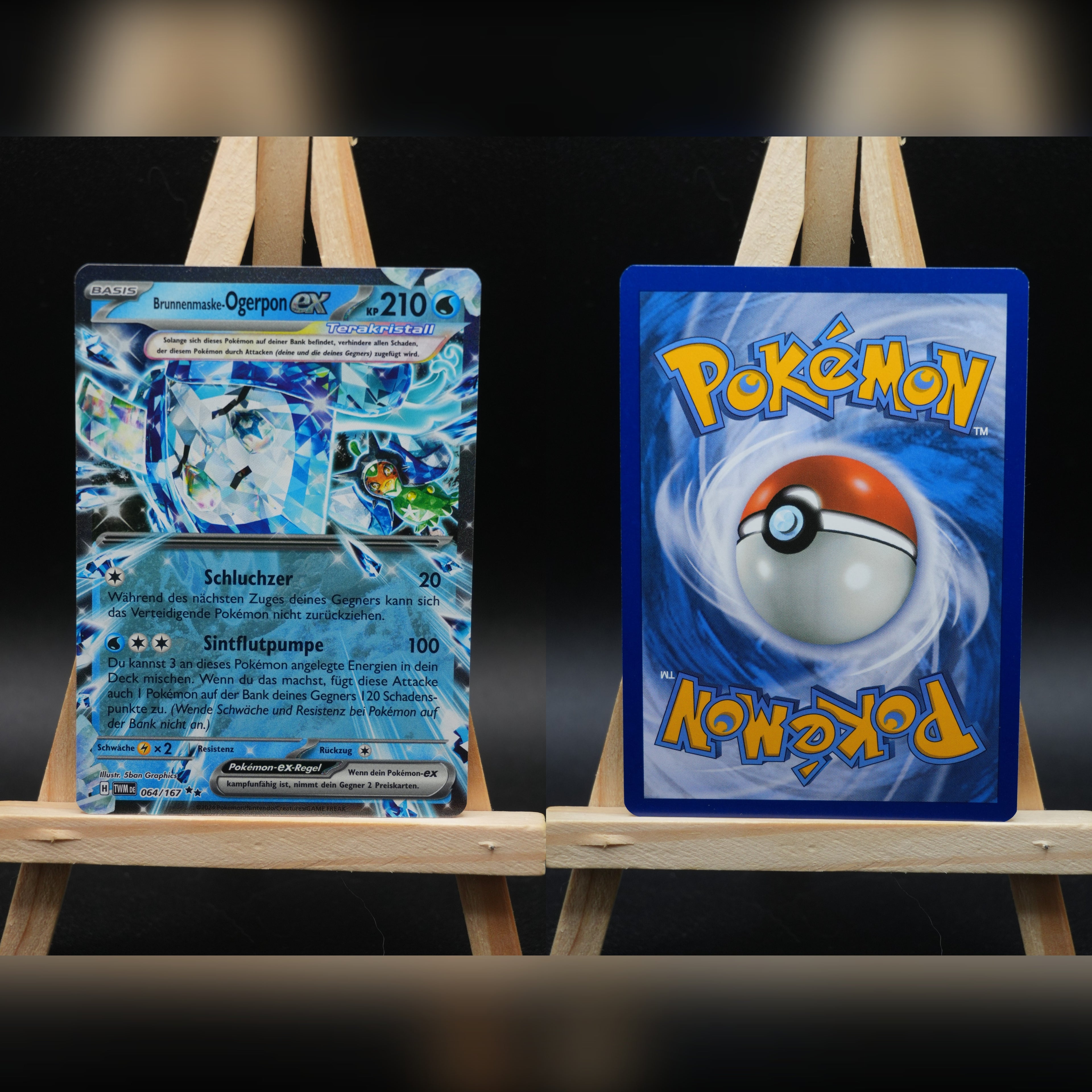 Brunnenmaske Ogerpon ex TWM 064 Maskerade im Zwielicht Pokémon Karte Deutsch Near Mint