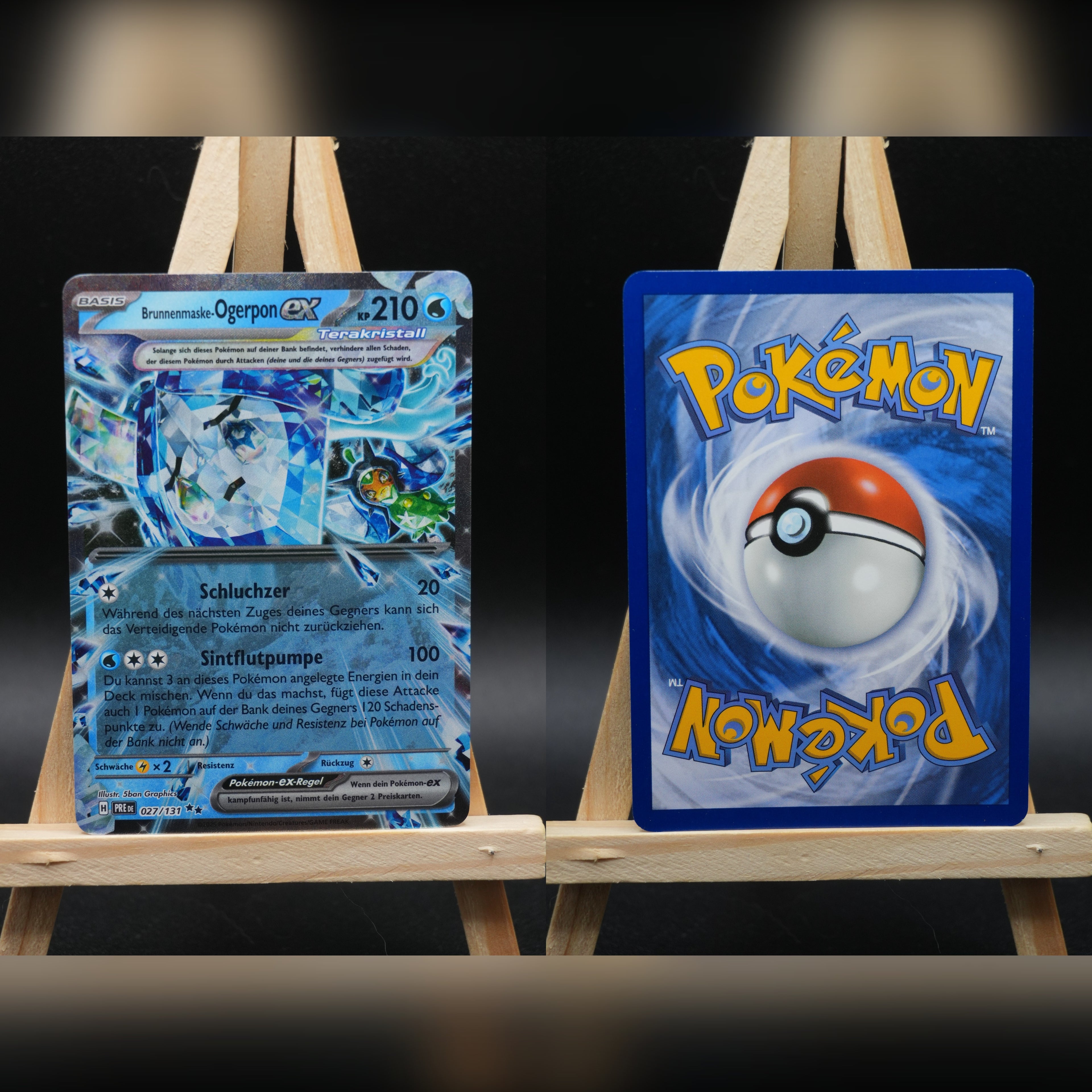 Brunnenmaske Ogerpon ex PRE 027 Prismatische Entwicklungen Pokémon Karte Deutsch Near Mint