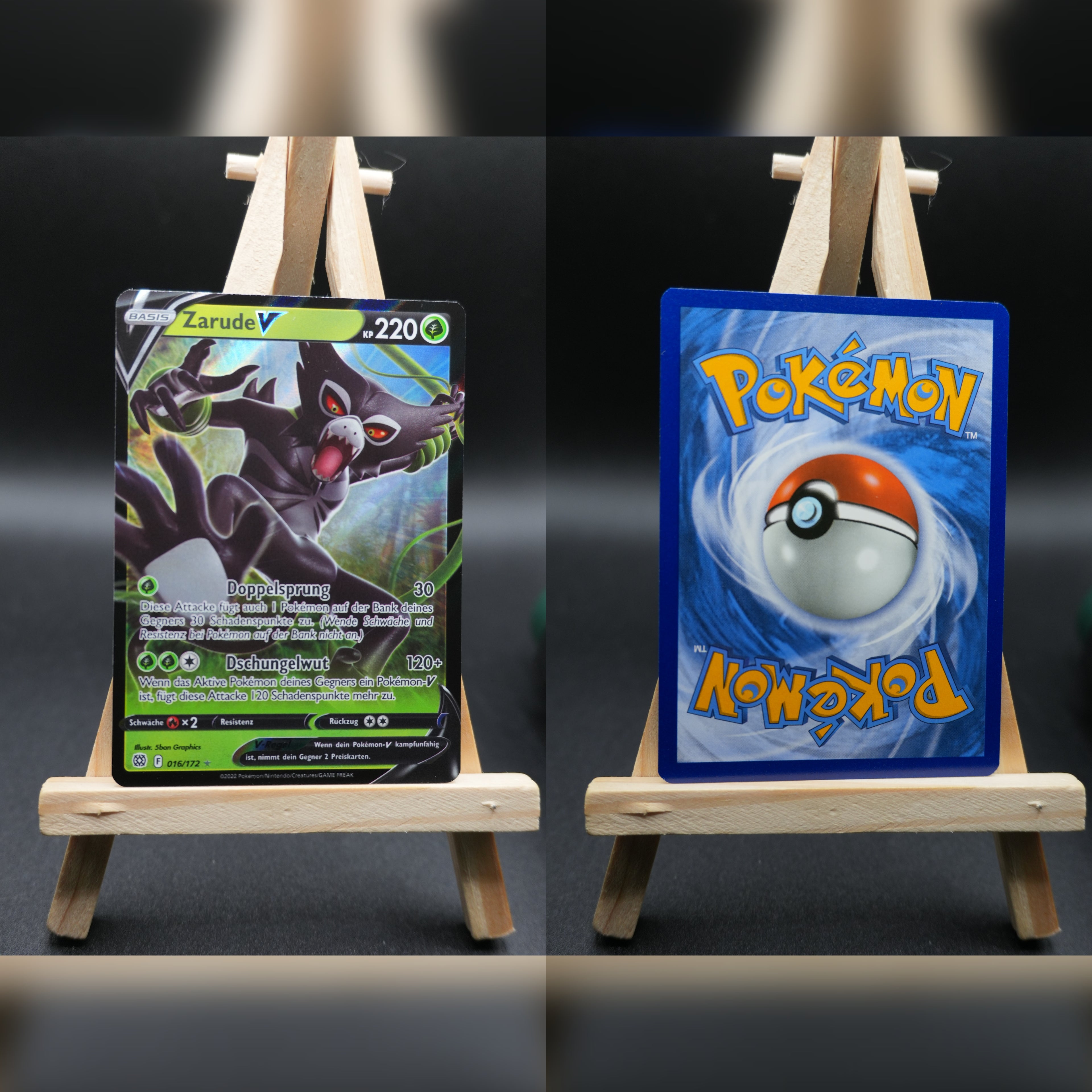 Zarude V BRS 016 Strahlende Sterne Pokémon Karte Deutsch Near Mint