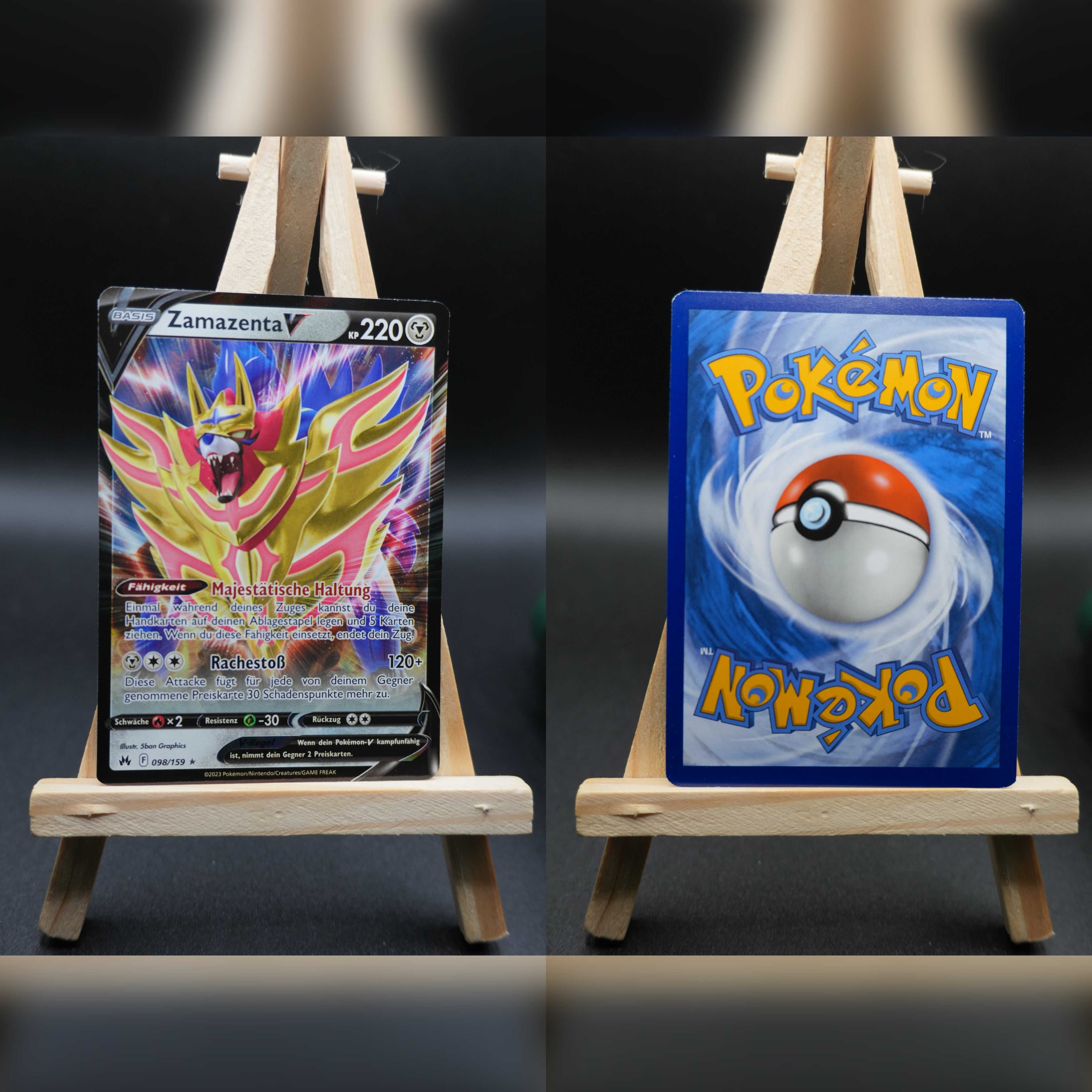 Zamazenta V CRZ 098 Zenit der Könige Pokémon Karte Deutsch Near Mint