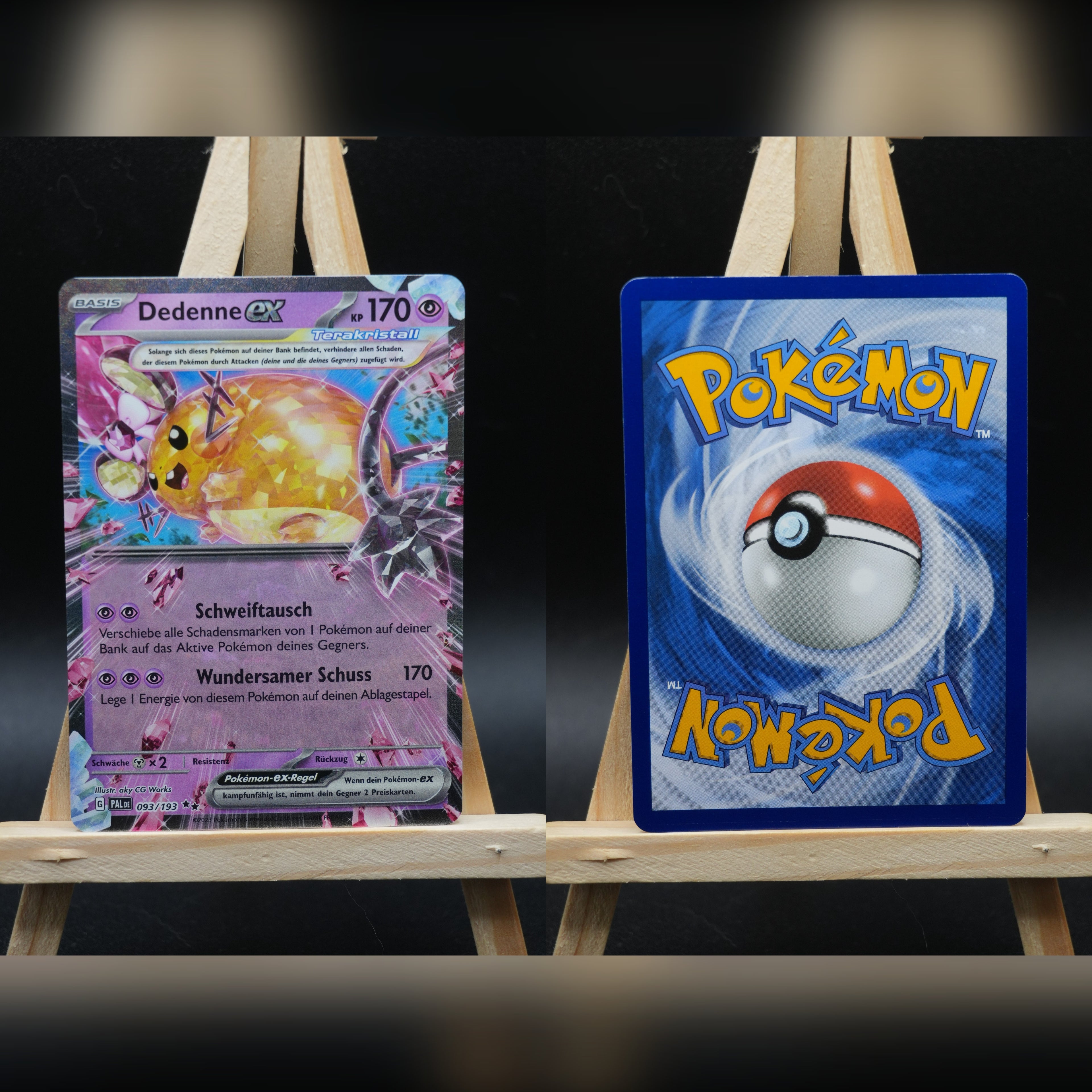 Dedenne ex PAL 093 Entwicklungen in Paldea Pokémon Karte Deutsch Near Mint
