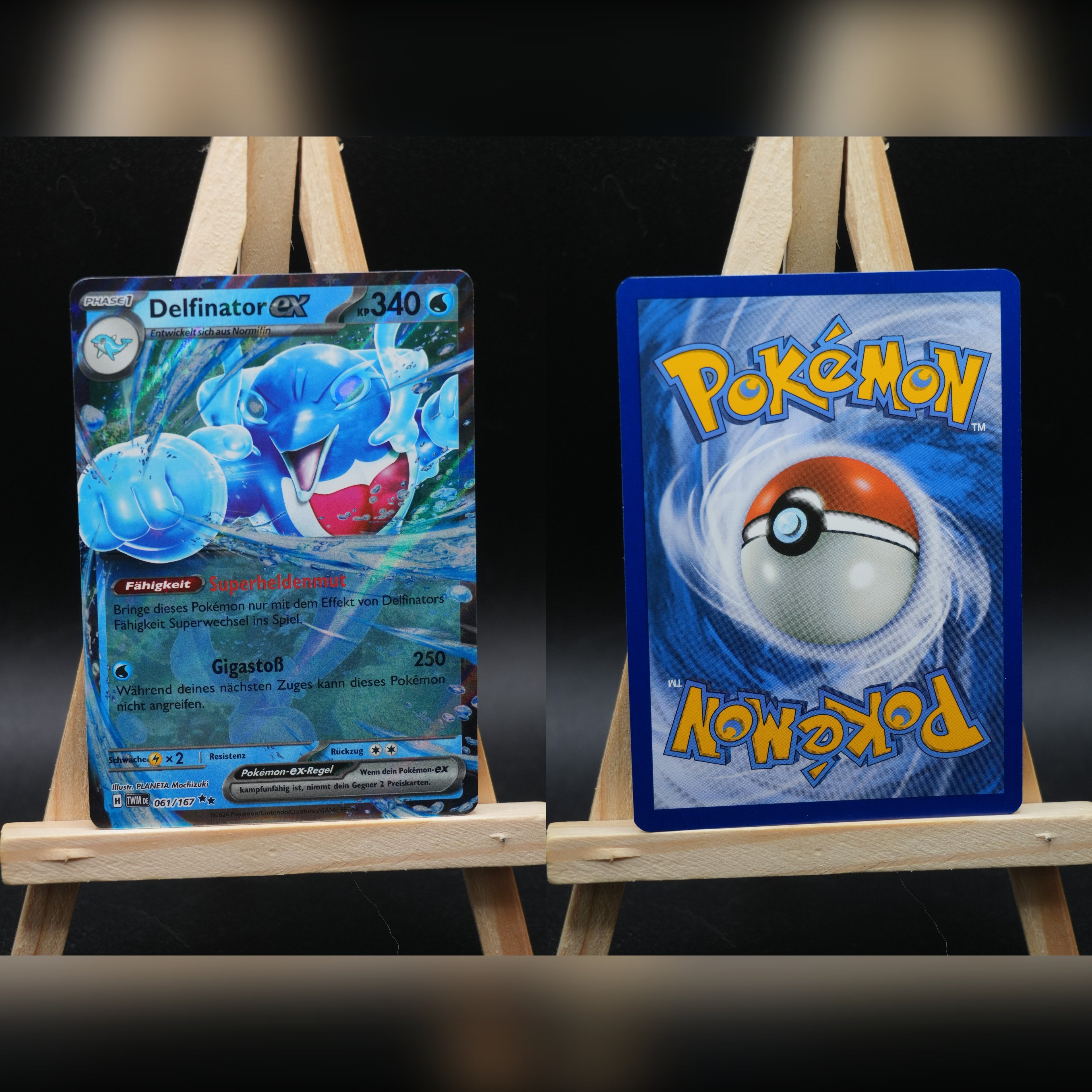 Delfinator ex TWM 061 Maskerade im Zwielicht Pokémon Karte Deutsch Near Mint
