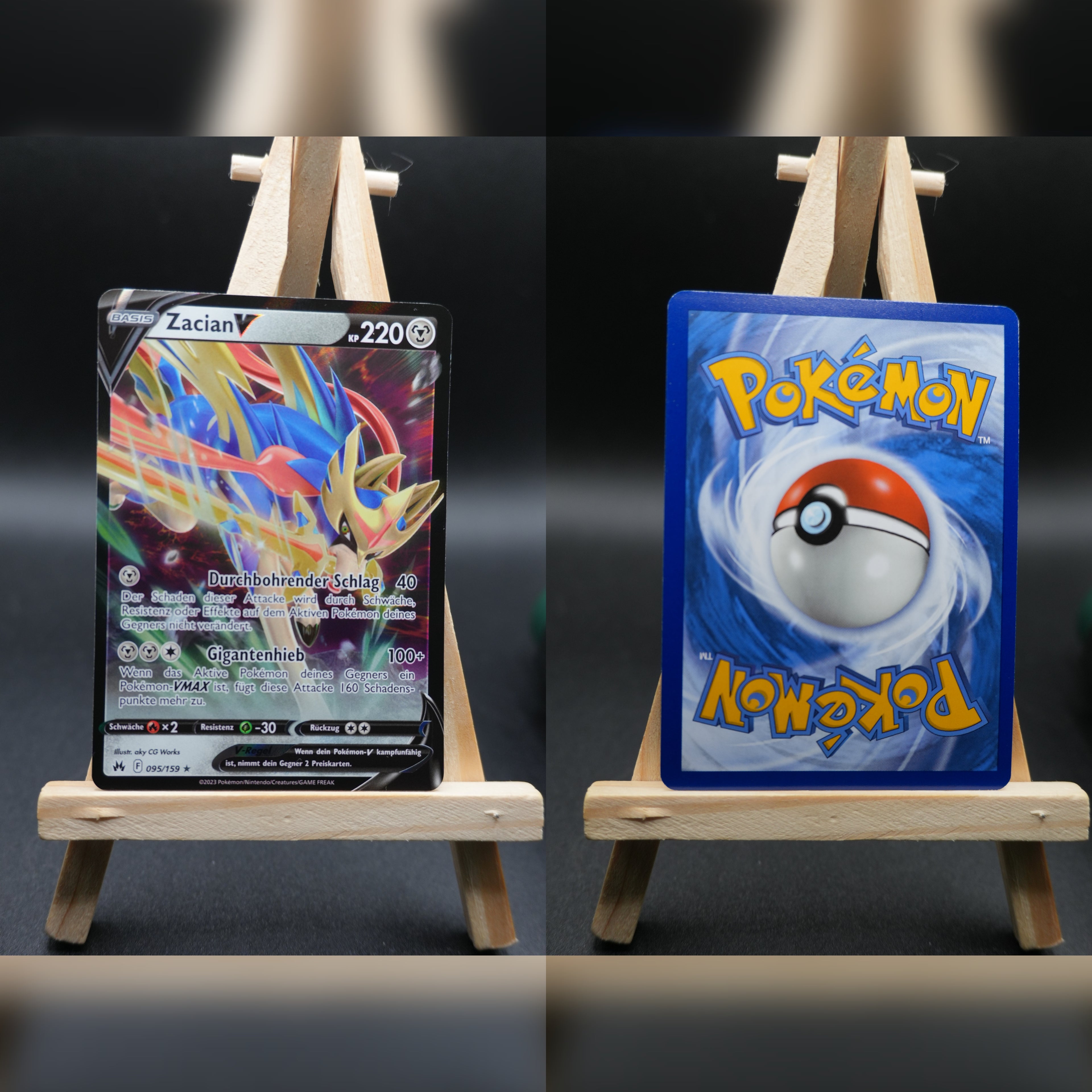 Zacian V CRZ 095 Zenit der Könige Pokémon Karte Deutsch Near Mint