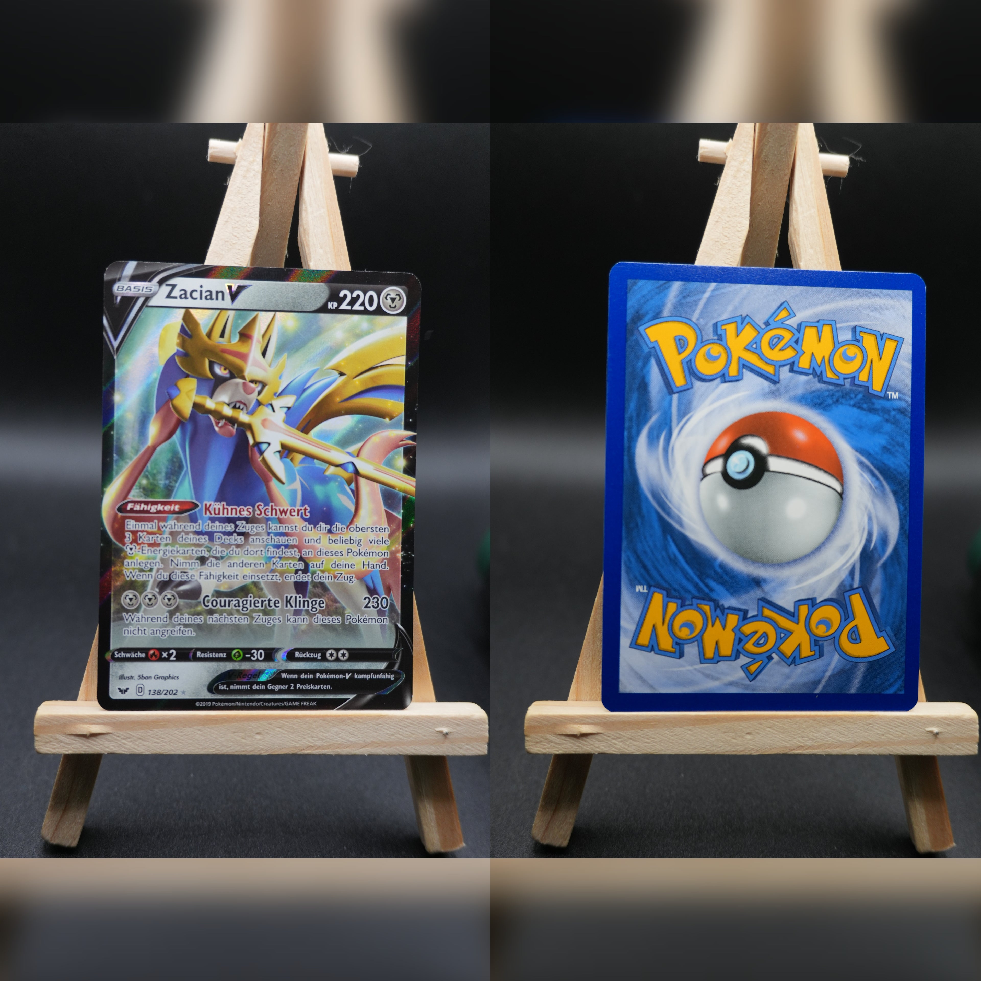 Zacian V SSH 138 Schwert & Schild Pokémon Karte Deutsch Near Mint