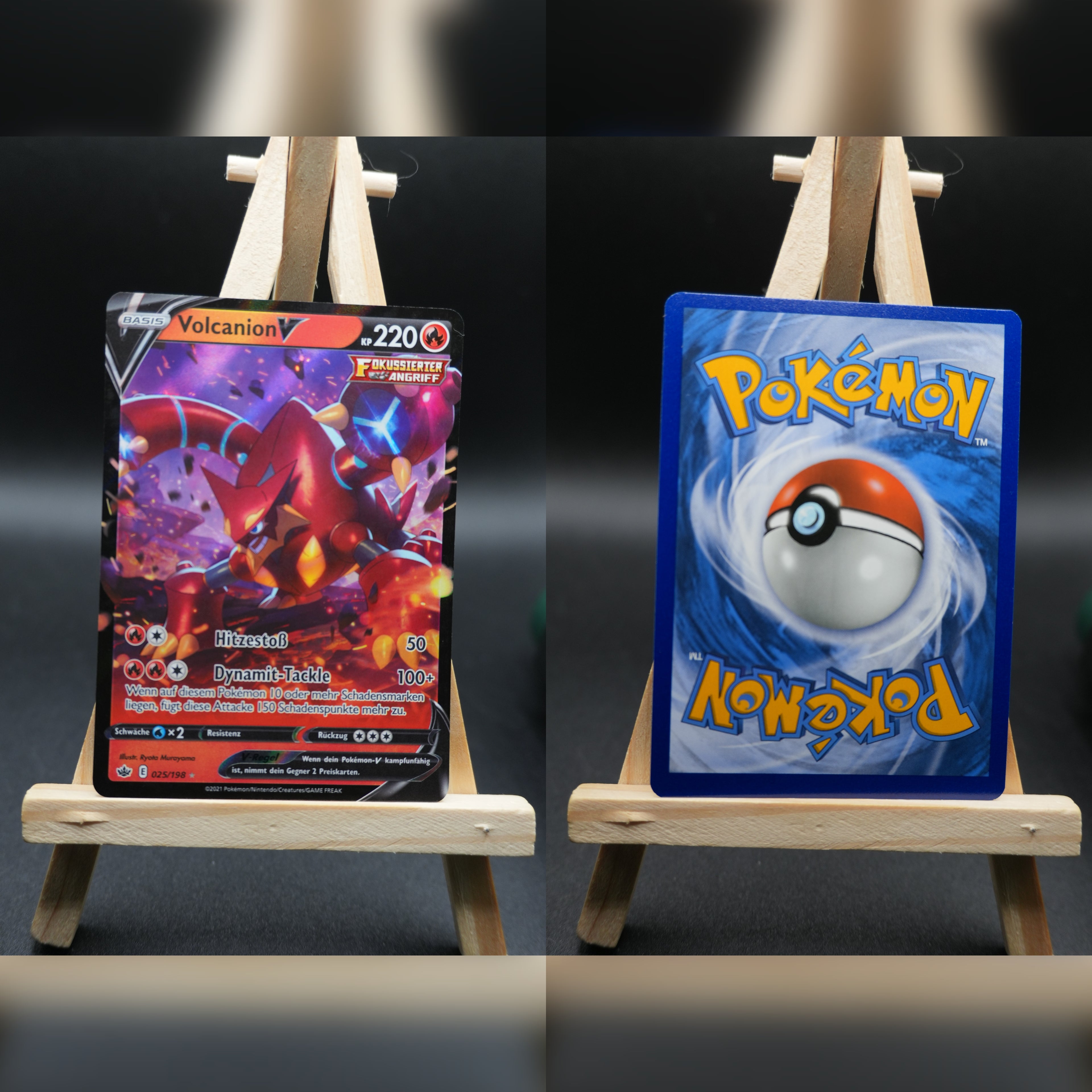 Volcanion V CRE 025 Schaurige Herrschaft Pokémon Karte Deutsch Near Mint