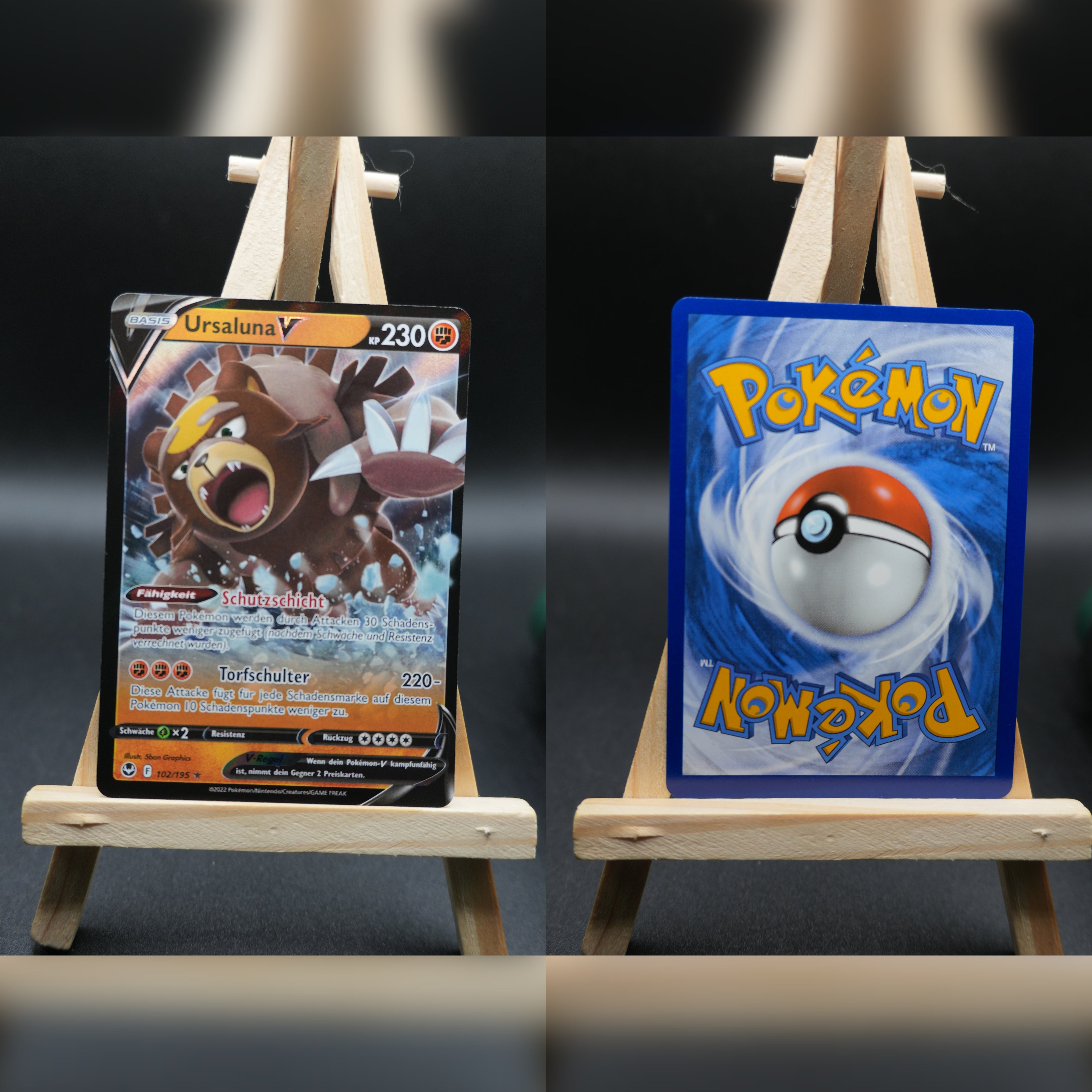 Ursaluna V SIT 102 Silberne Sturmwinde Pokémon Karte Deutsch Near Mint