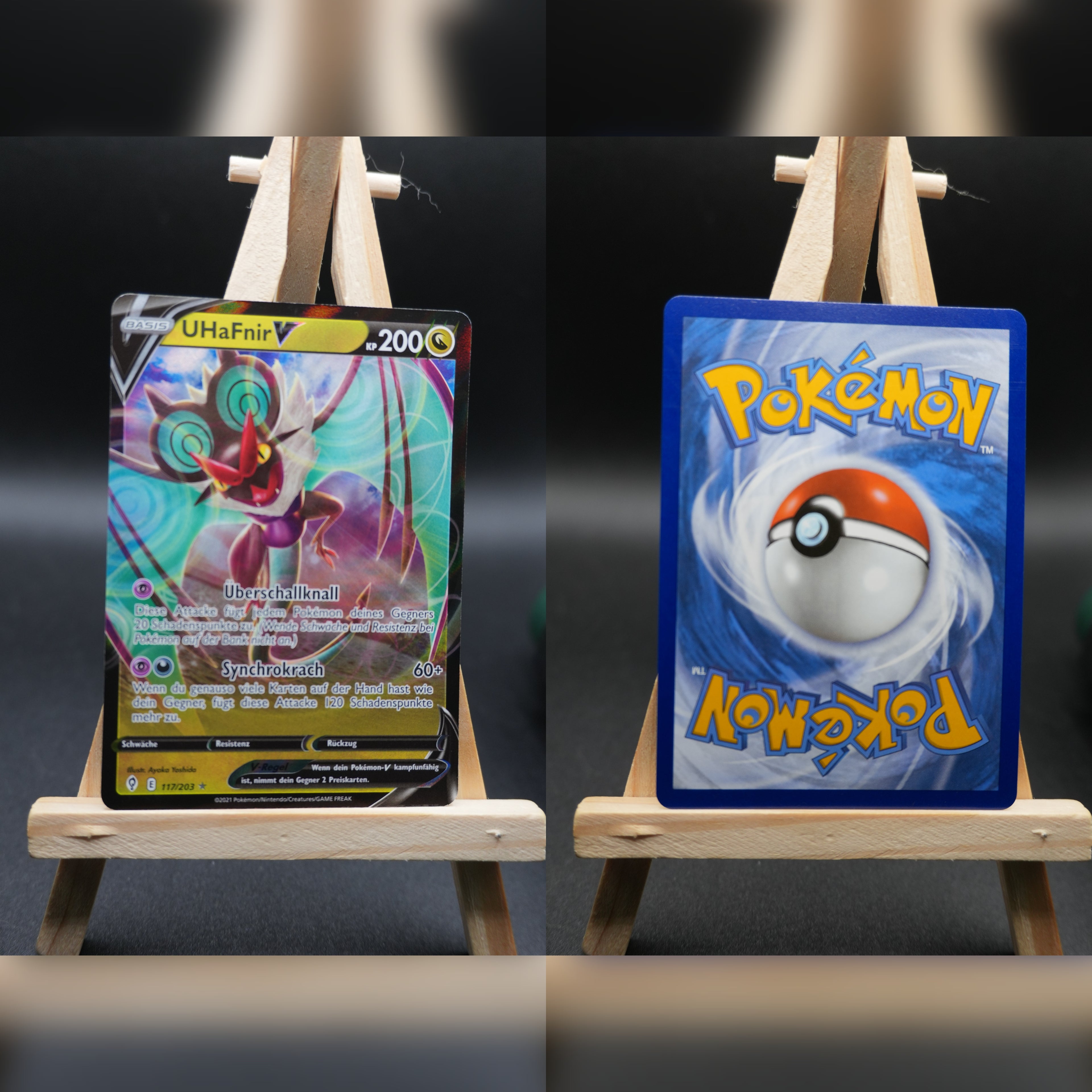 UHaFnir V EVS 117 Drachenwandel Pokémon Karte Deutsch Near Mint
