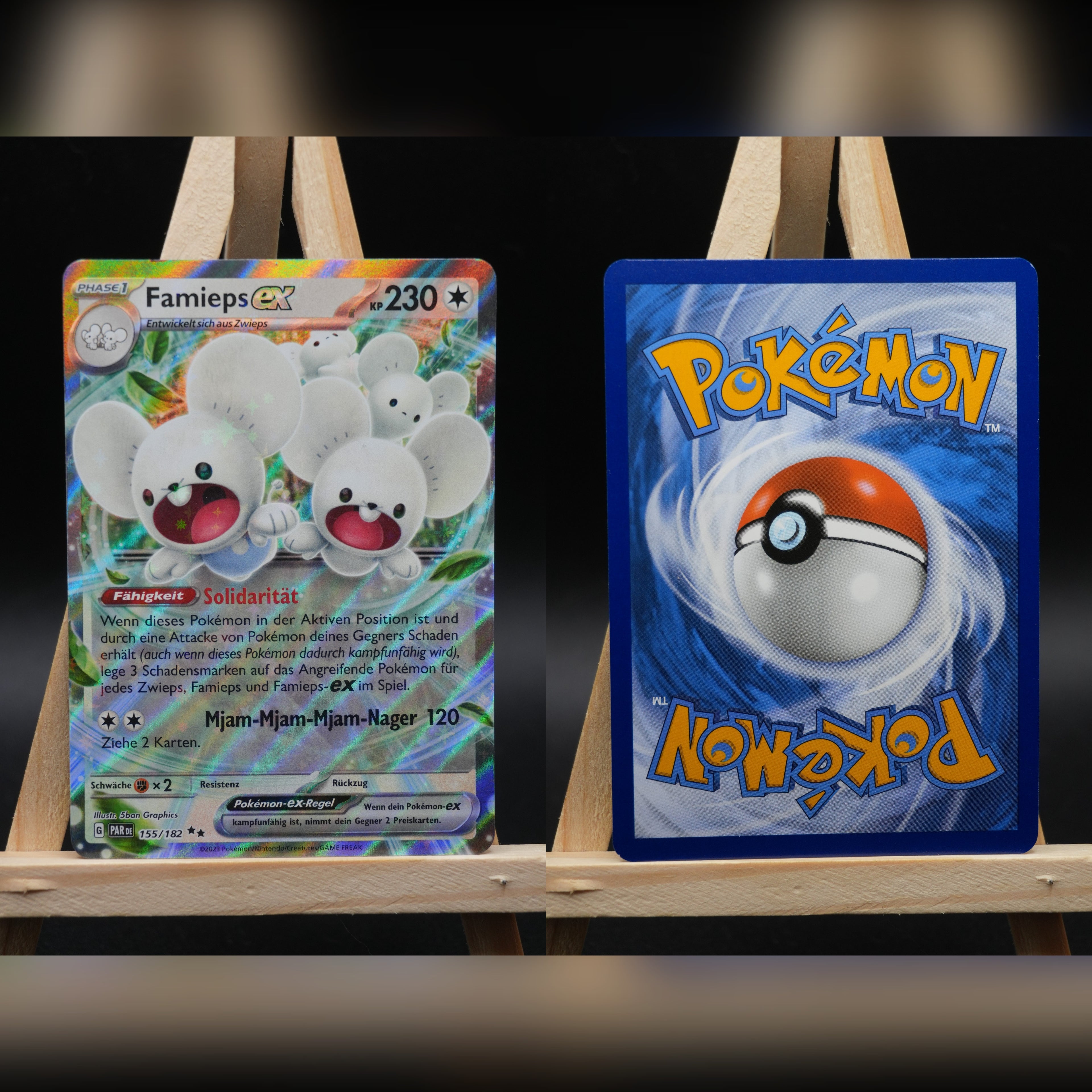 Famieps ex PAR 155 Paradoxrift Pokémon Karte Deutsch Near Mint