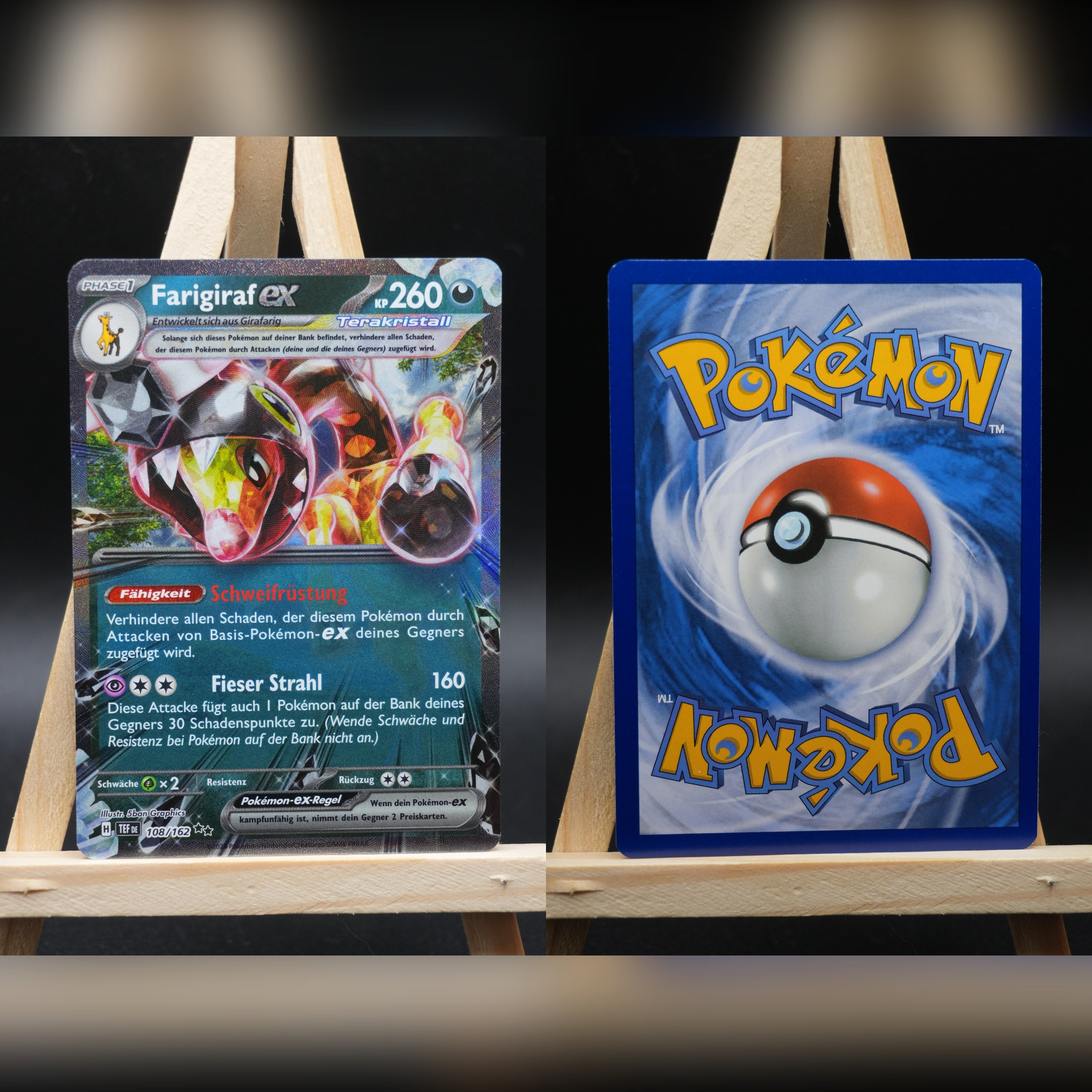 Farigiraf ex TEF 108 Gewalten der Zeit Pokémon Karte Deutsch Near Mint