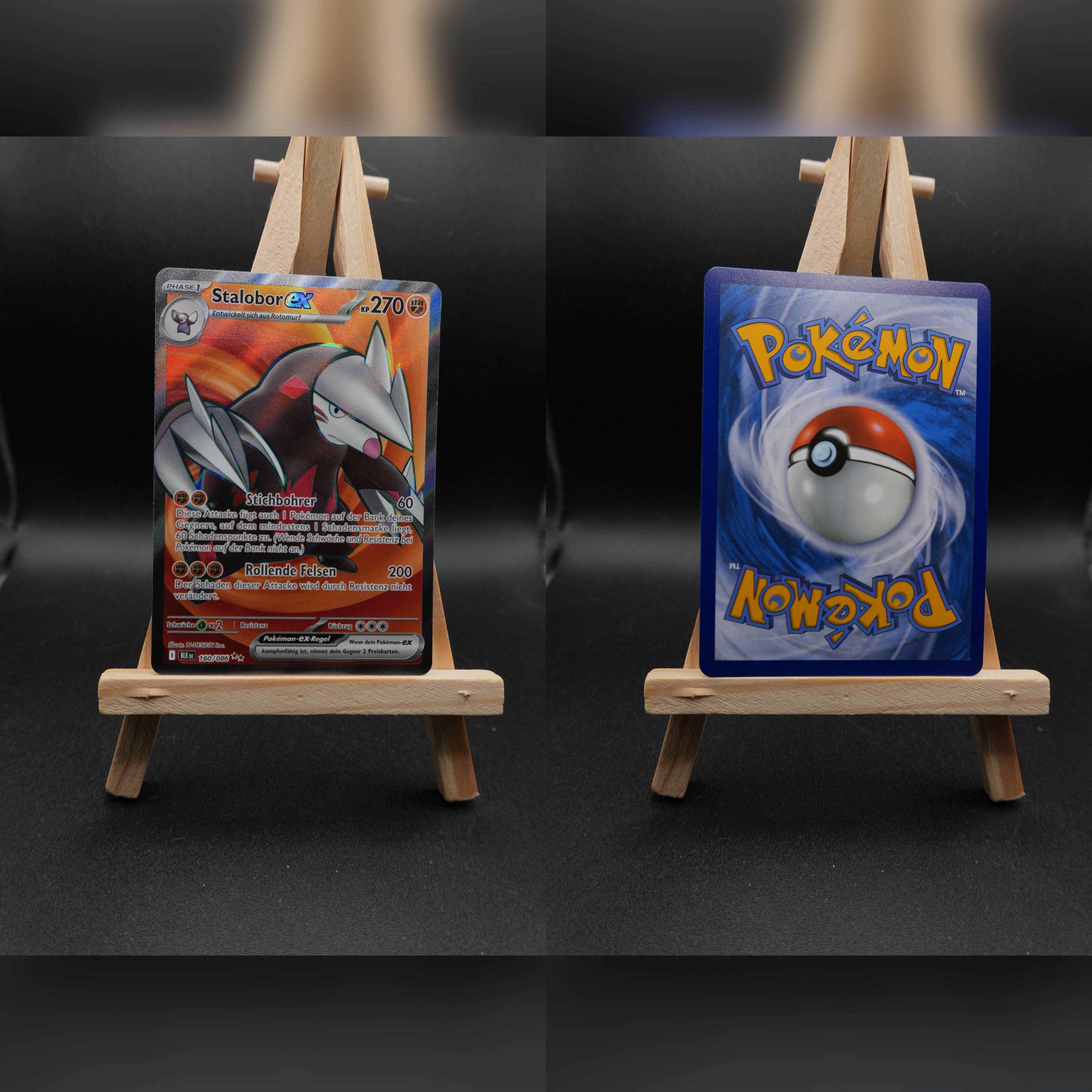 Stalobor ex BLK 160 Schwarze Blitze Pokémon Karte Deutsch Near Mint