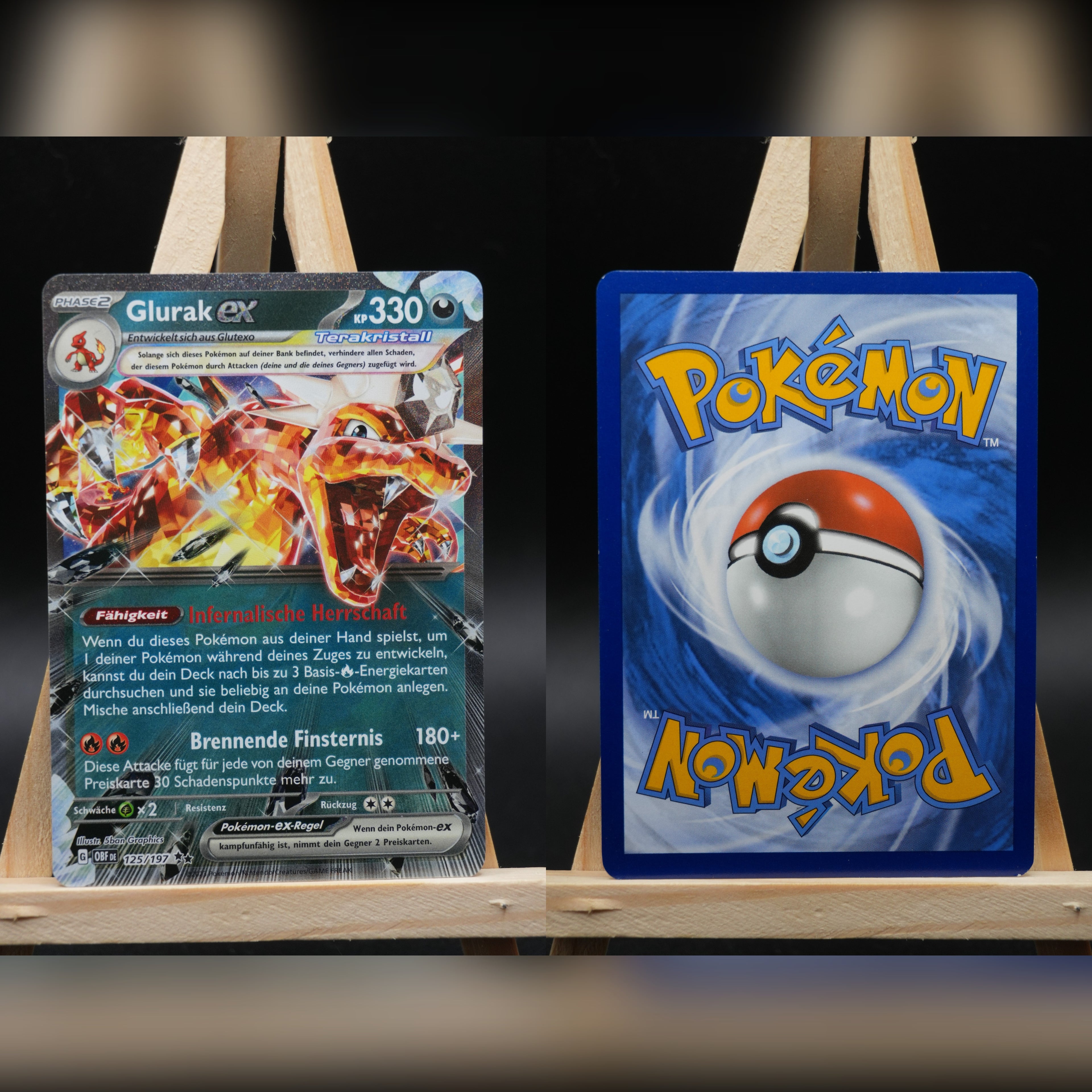 Glurak ex OBF 125 Obsidianflammen Pokémon Karte Deutsch Near Mint
