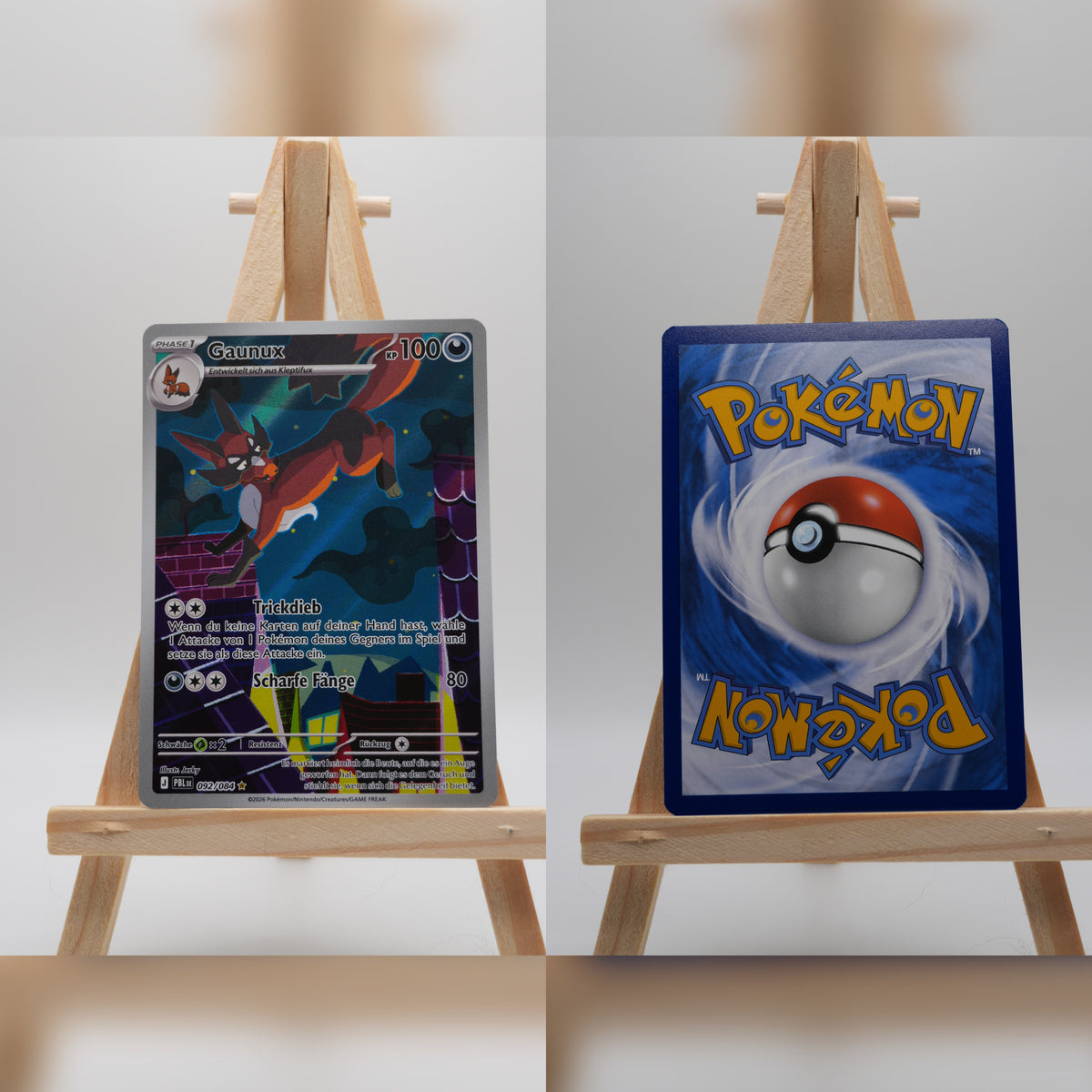 Gaunux PBL 092 Dunkelnacht Pokémon Karte Deutsch Near Mint