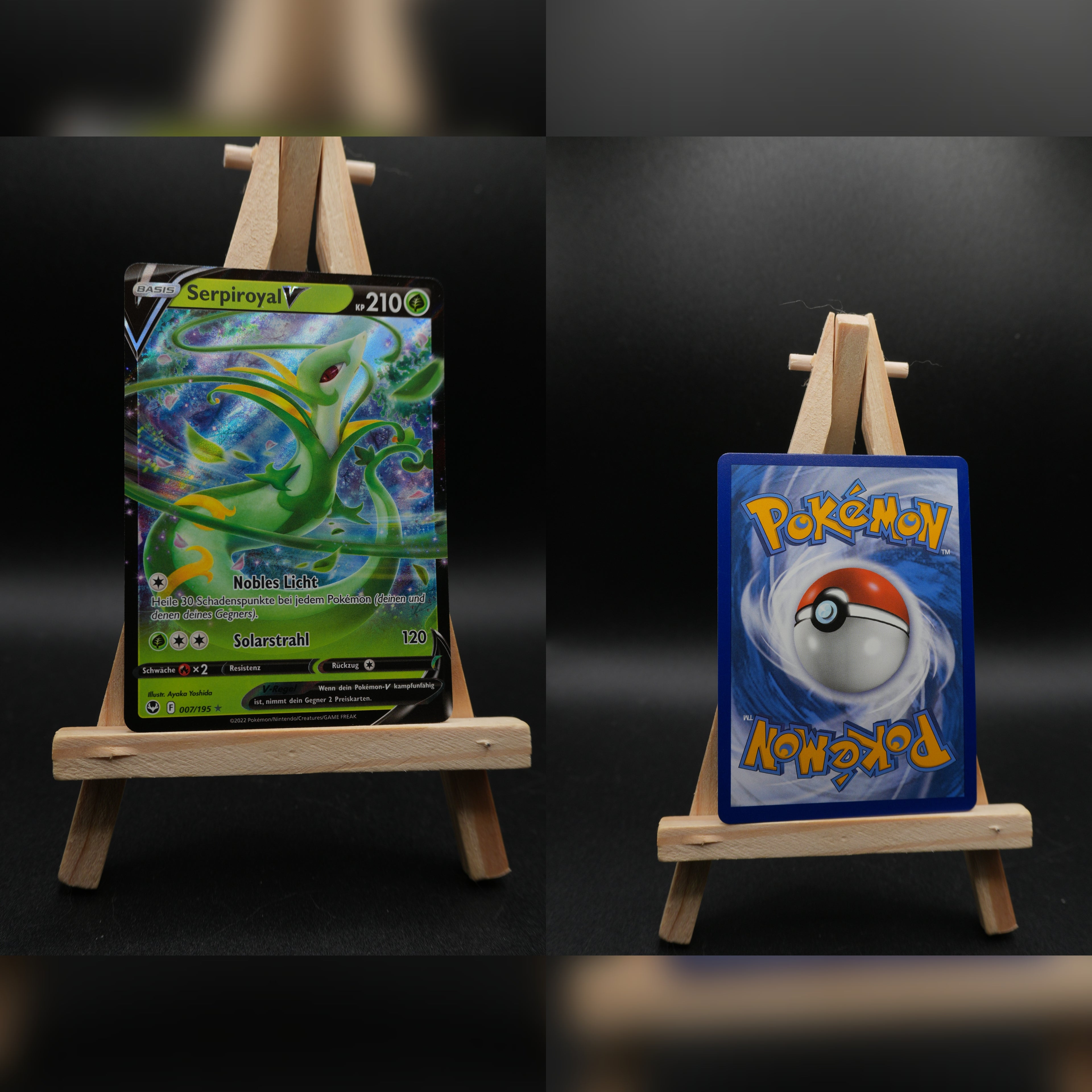 Serpiroyal V SIT 007 Silberne Sturmwinde Pokémon Karte Deutsch Near Mint