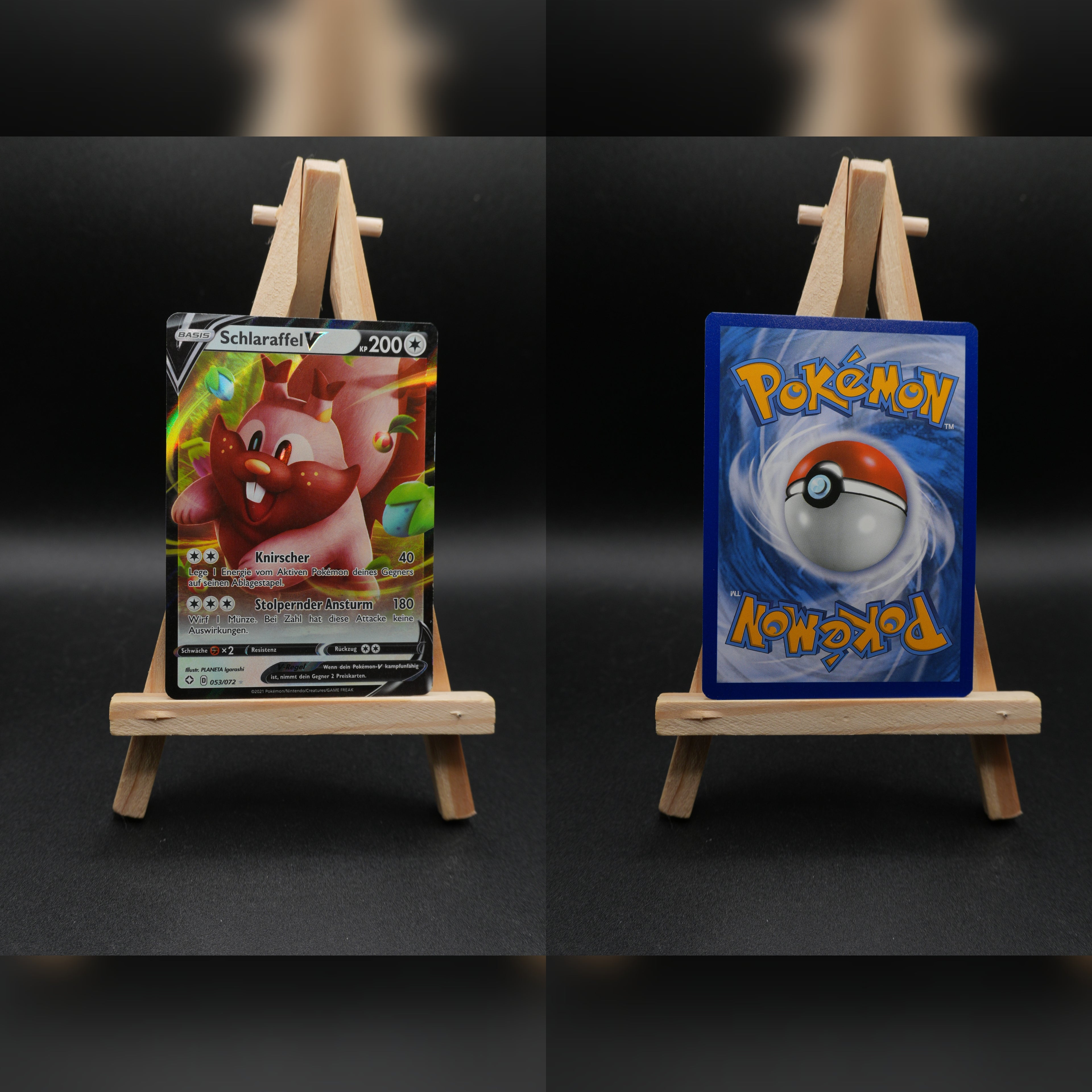 Schlaraffel V SHF 53 Glänzendes Schicksal Pokémon Karte Deutsch Near Mint