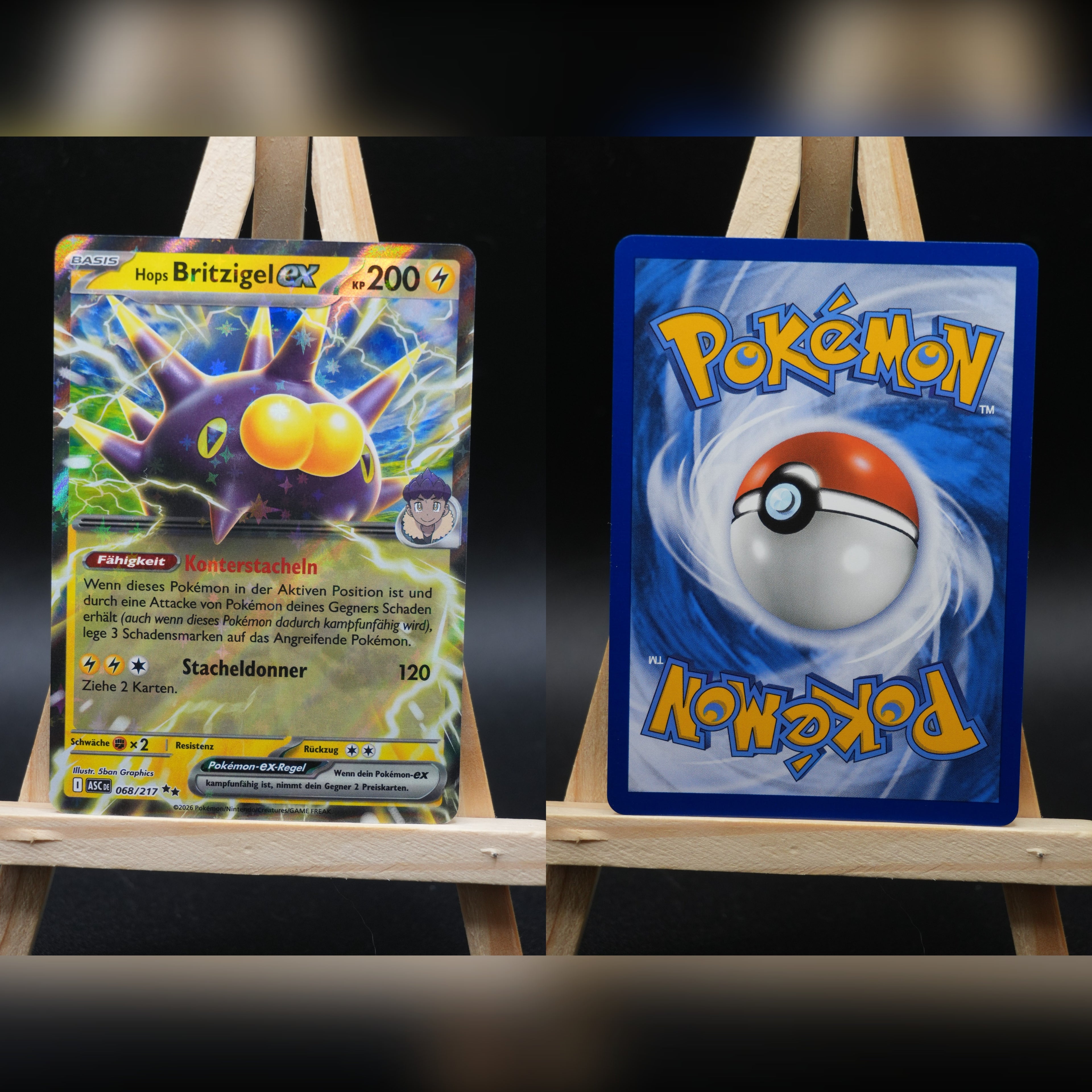 Hops Britzigel ex ASC 068 Erhabene Helden Pokémon Karte Deutsch Near Mint