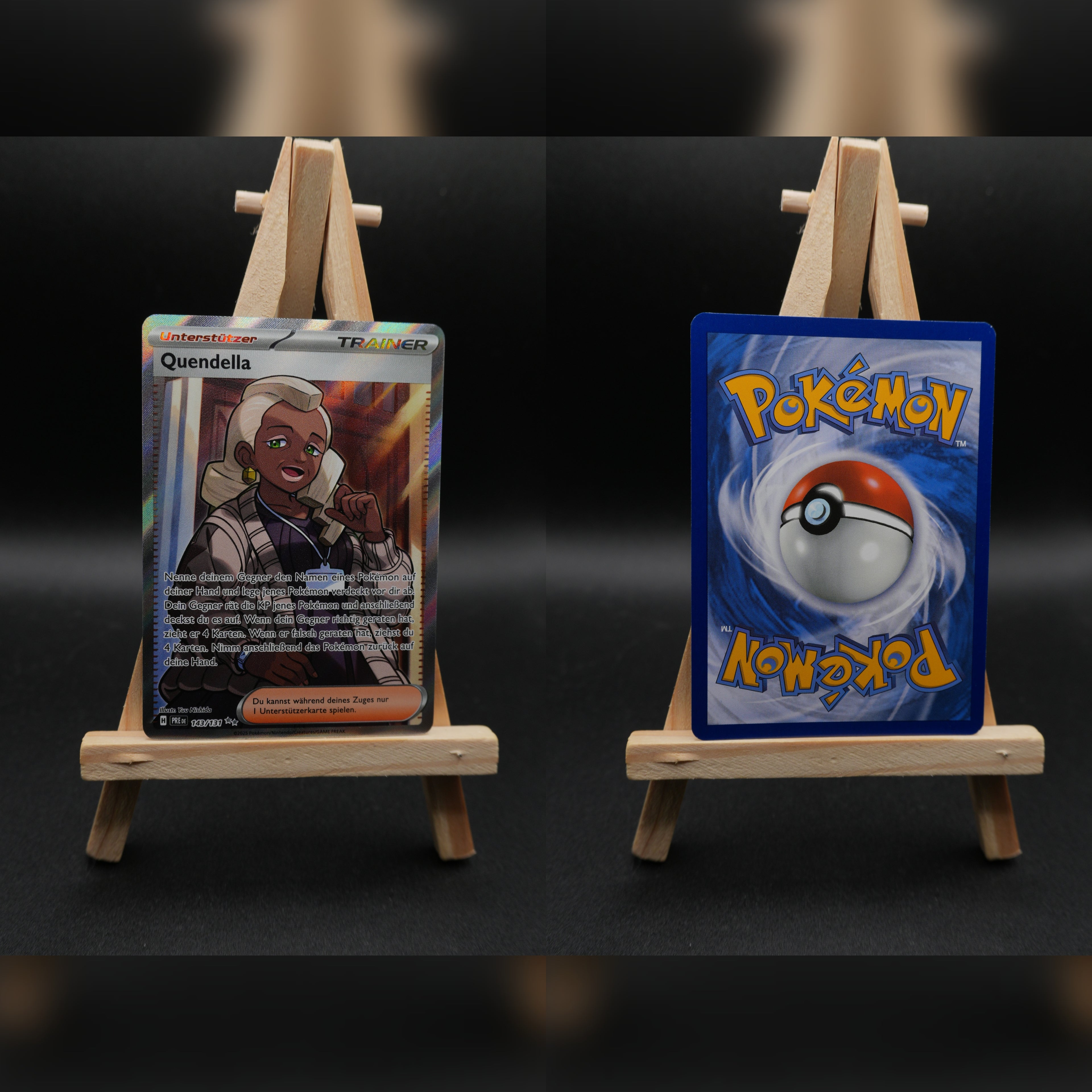 Quendella PRE 143 Prismatische Entwicklungen Pokémon Karte Deutsch Near Mint