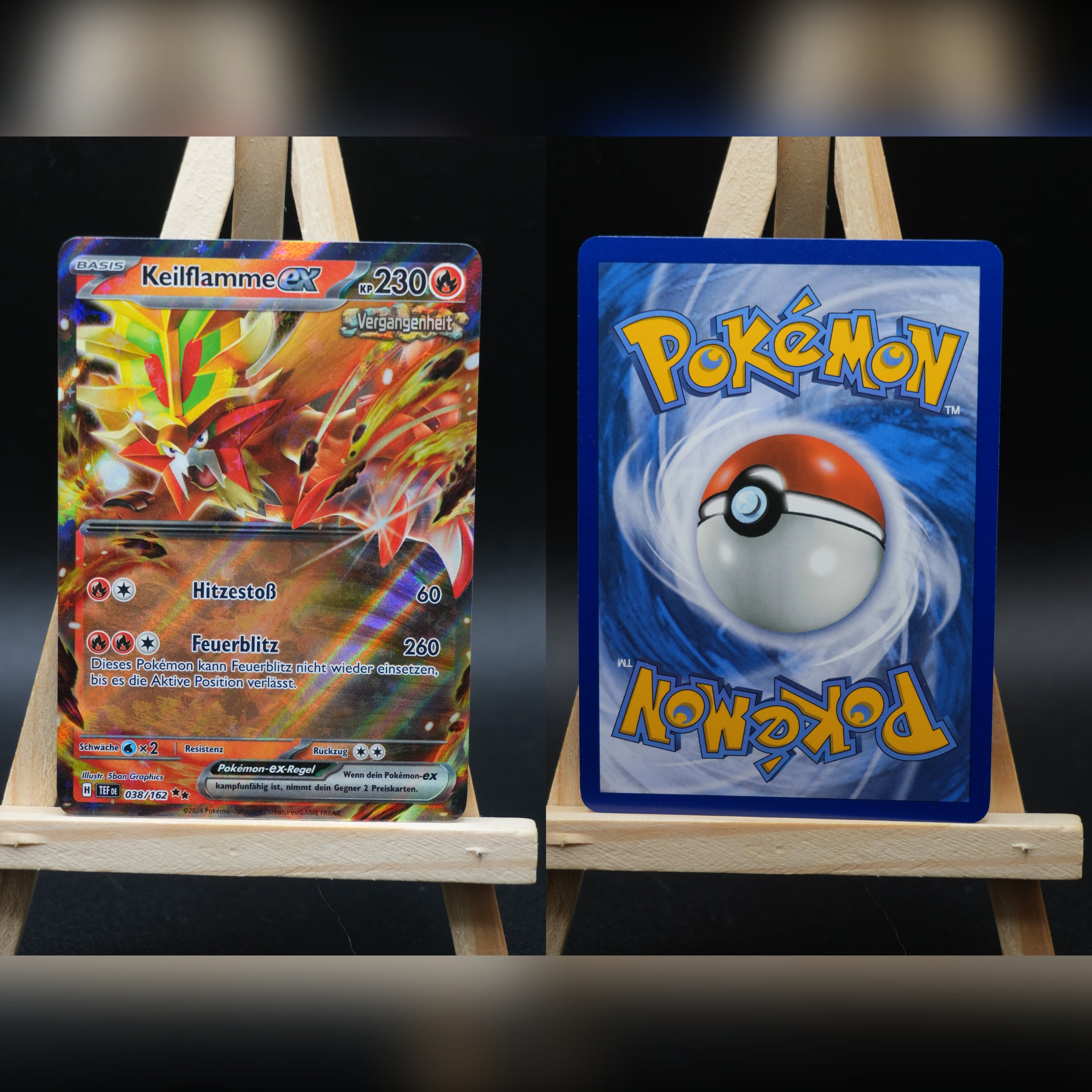 Keilflamme ex TEF 038 Gewalten der Zeit Pokémon Karte Deutsch Near Mint