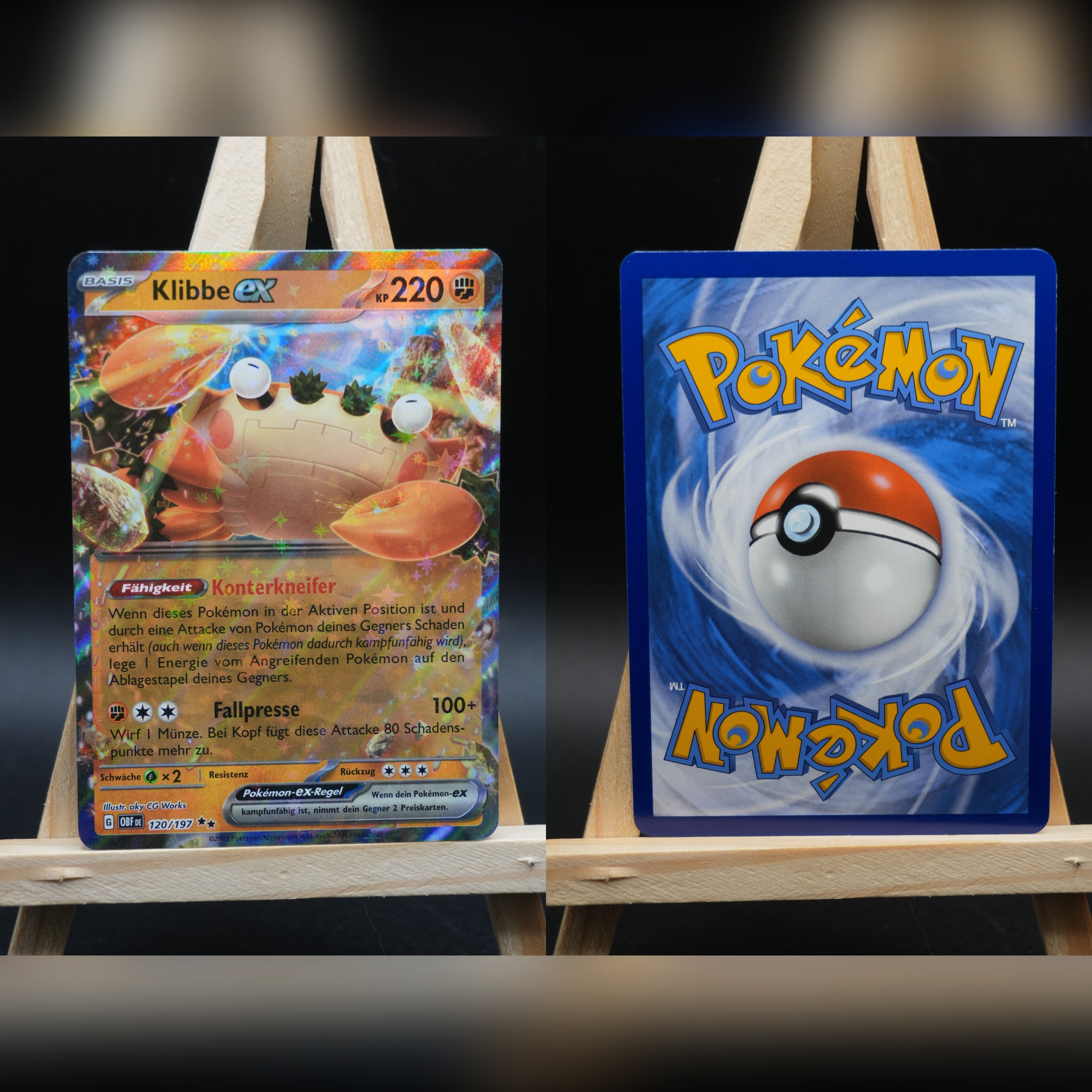 Klibbe ex OBF 120 Obsidianflammen Pokémon Karte Deutsch Near Mint