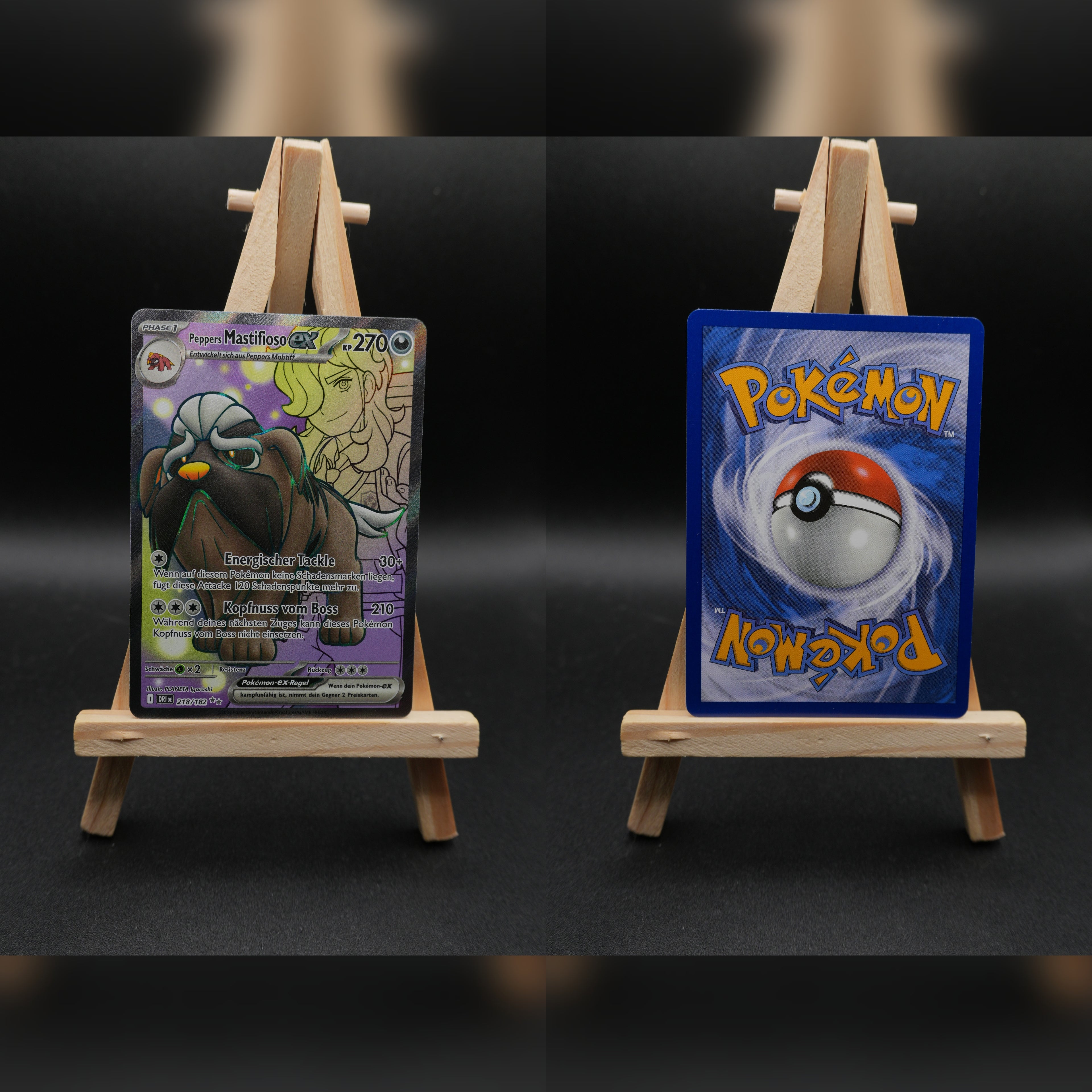 Peppers Mastifioso ex DRI 218 Ewige Rivalen Pokémon Karte Deutsch Near Mint