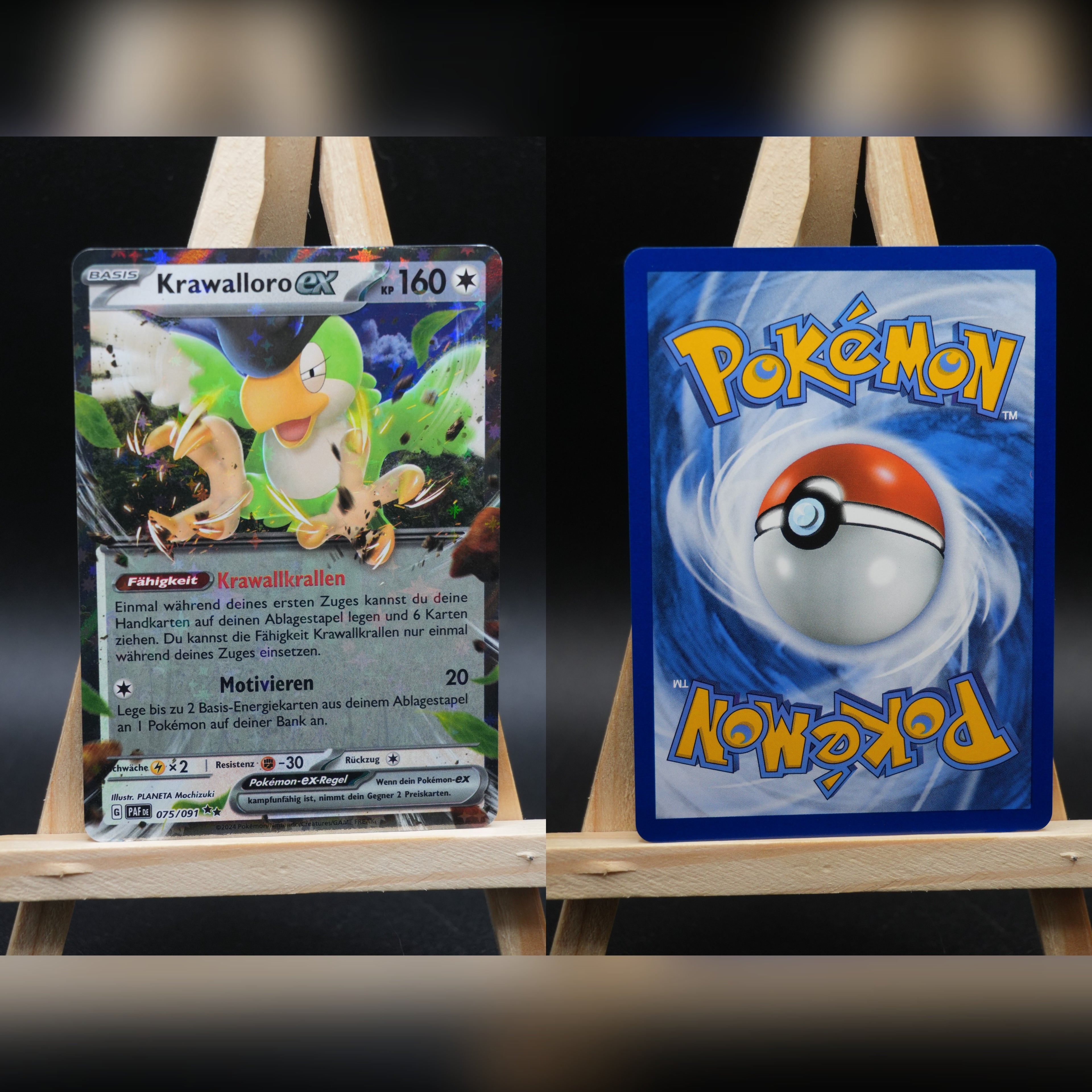 Krawalloro ex PAF 075 Paldeas Schicksale Pokémon Karte Deutsch Near Mint