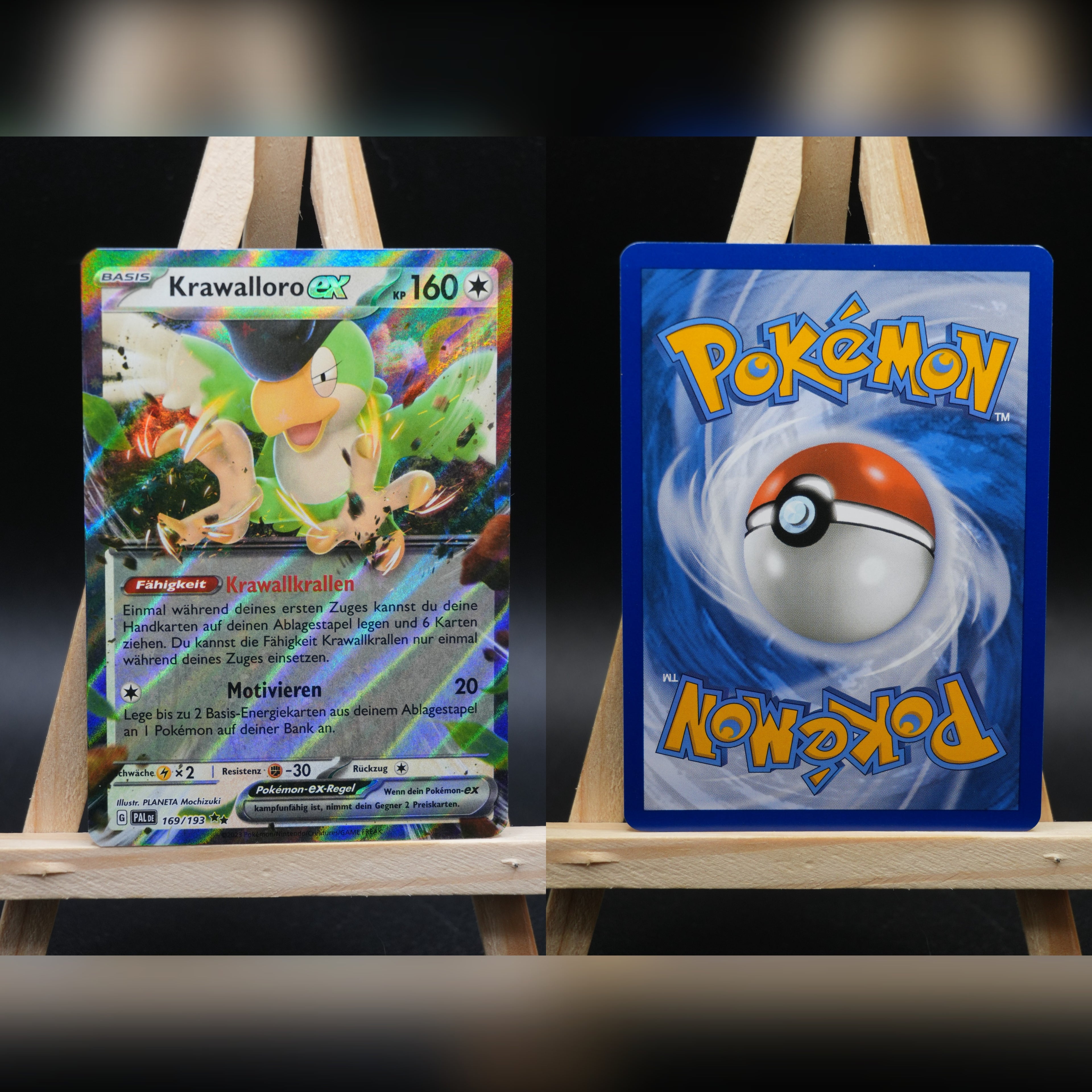 Krawalloro ex PAL 169 Entwicklungen in Paldea Pokémon Karte Deutsch Near Mint