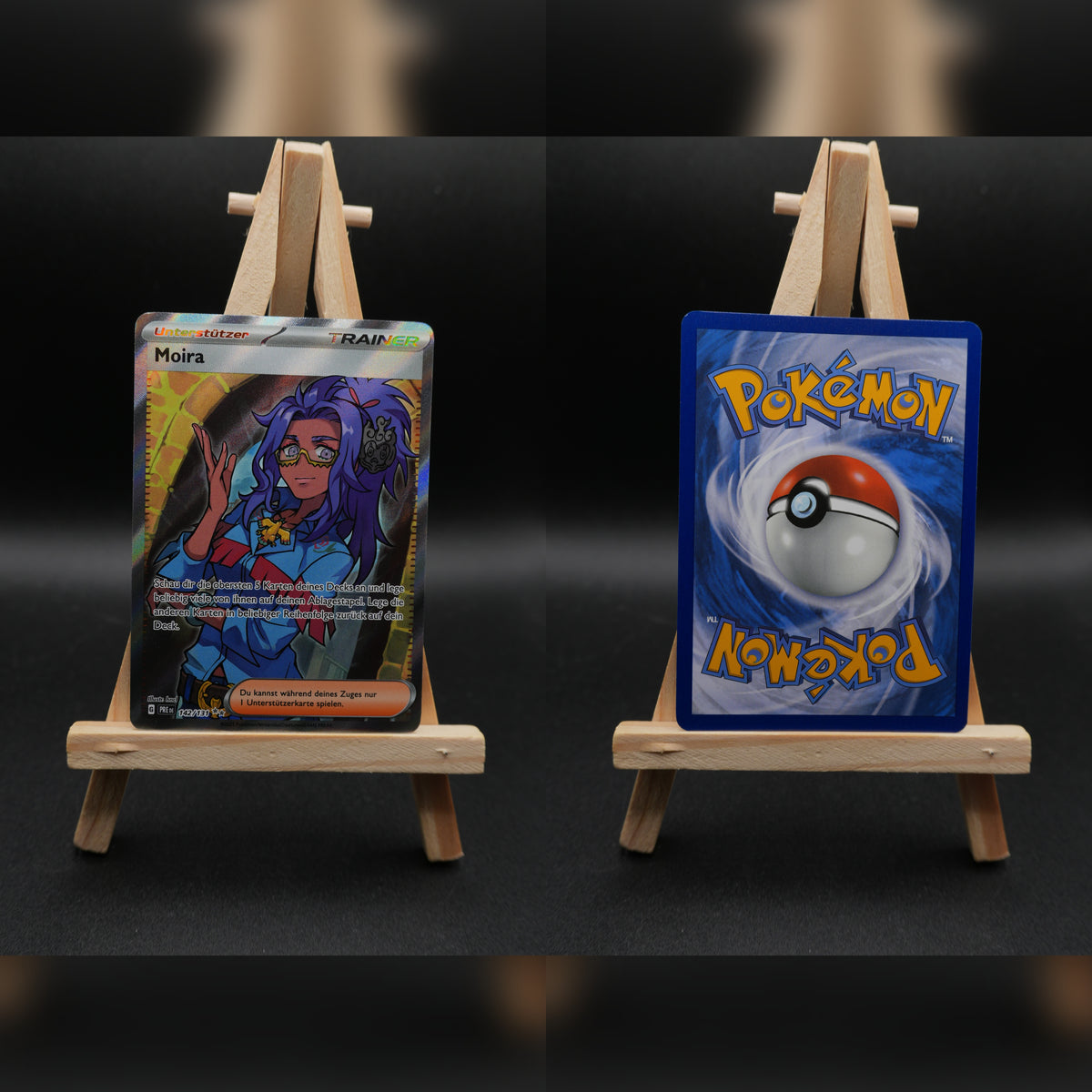 Moira PRE 142 Prismatische Entwicklungen Pokémon Karte Deutsch Near Mint