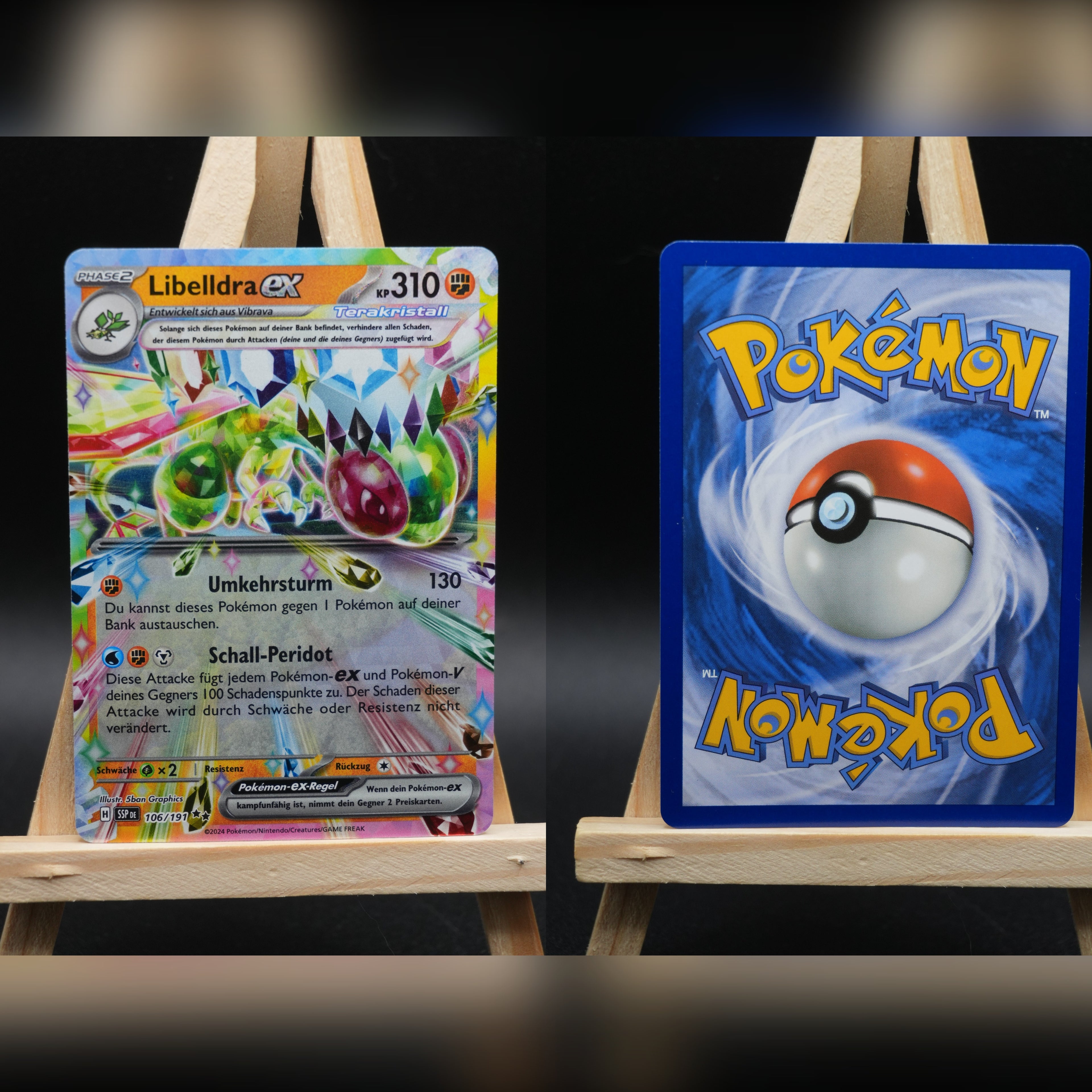 Libelldra ex SSP 106 Stürmische Funken Pokémon Karte Deutsch Near Mint