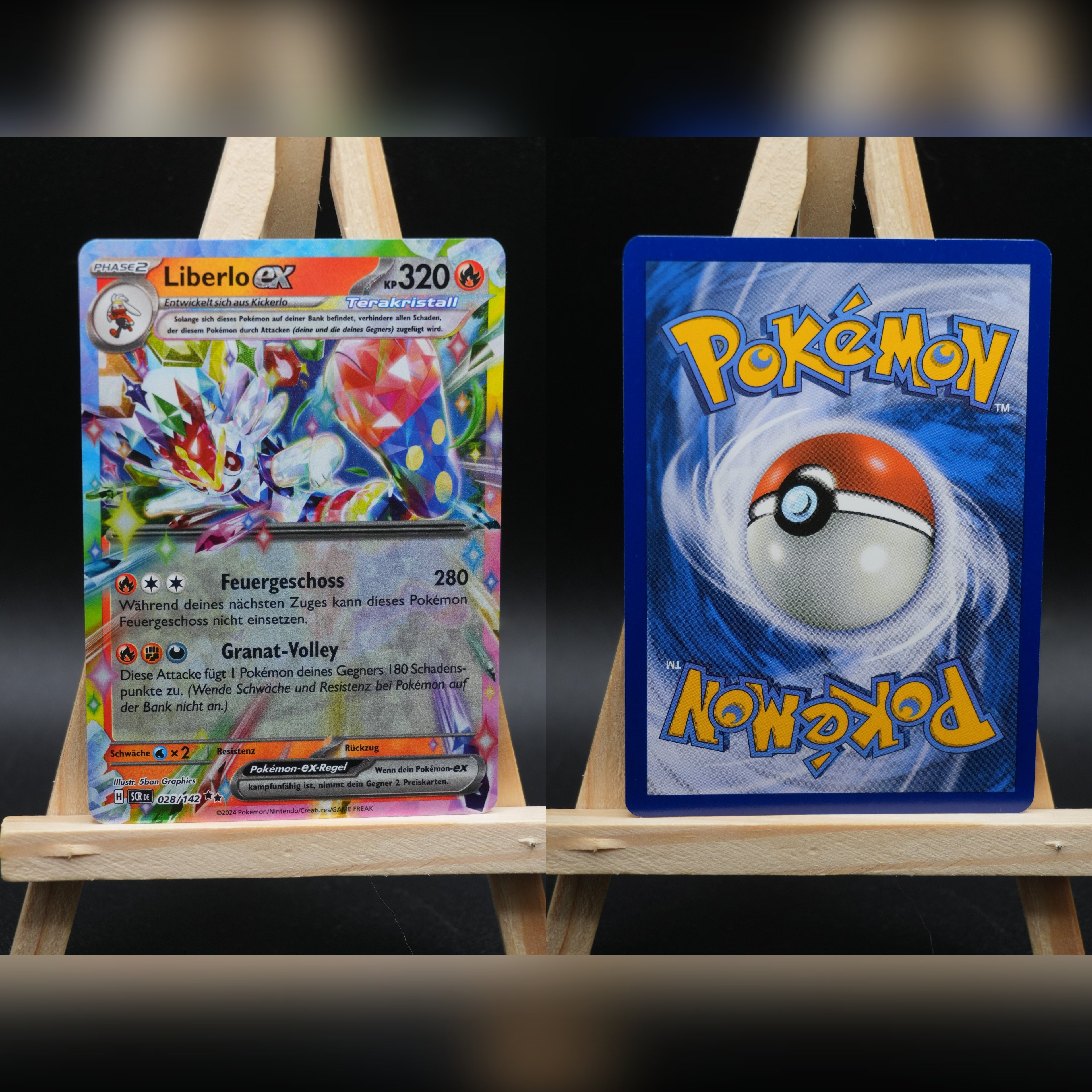 Liberlo ex SCR 028 Stellarkrone Pokémon Karte Deutsch Near Mint