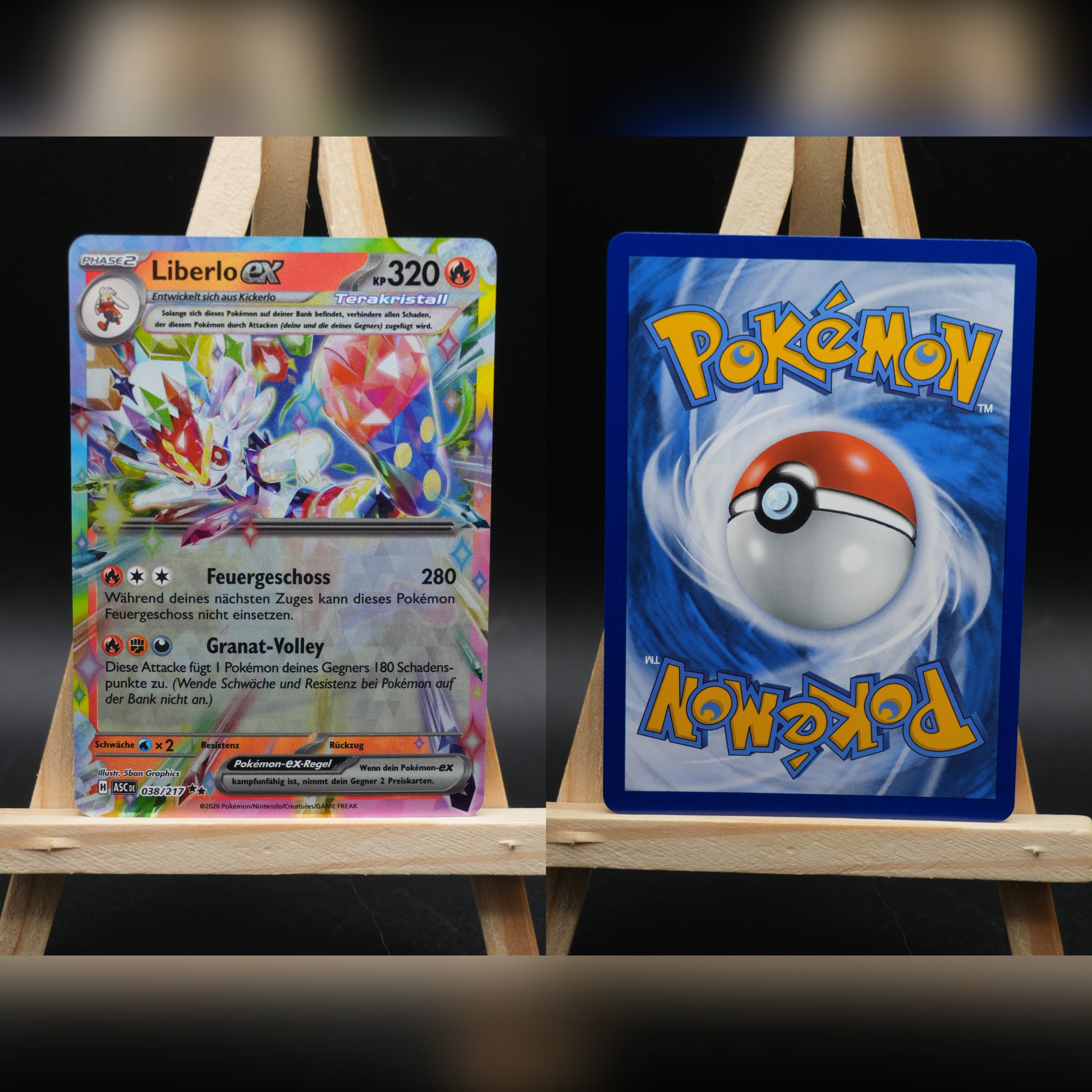 Liberlo ex ASC 038 Erhabene Helden Pokémon Karte Deutsch Near Mint