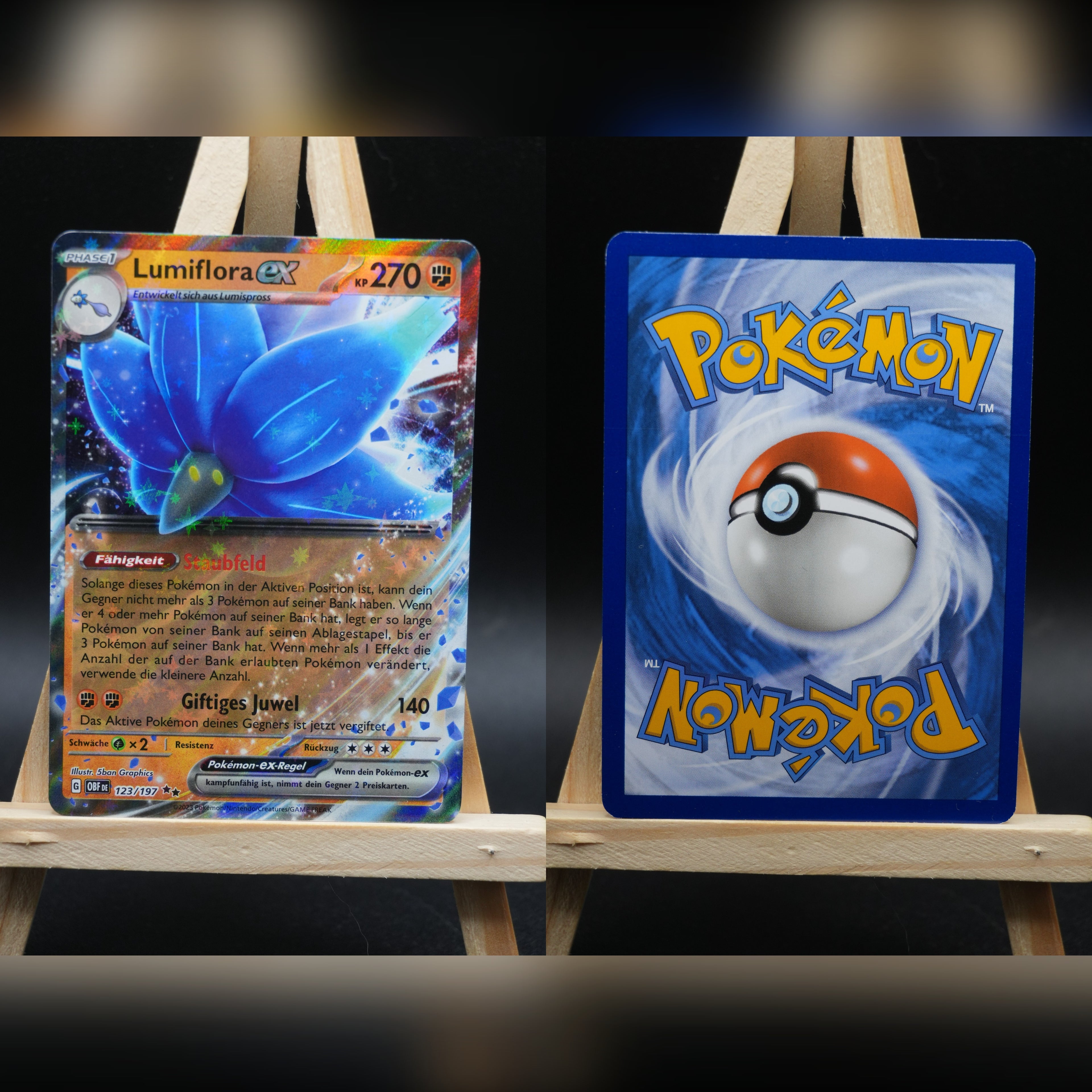 Lumiflora ex OBF 123 Obsidianflammen Pokémon Karte Deutsch Near Mint