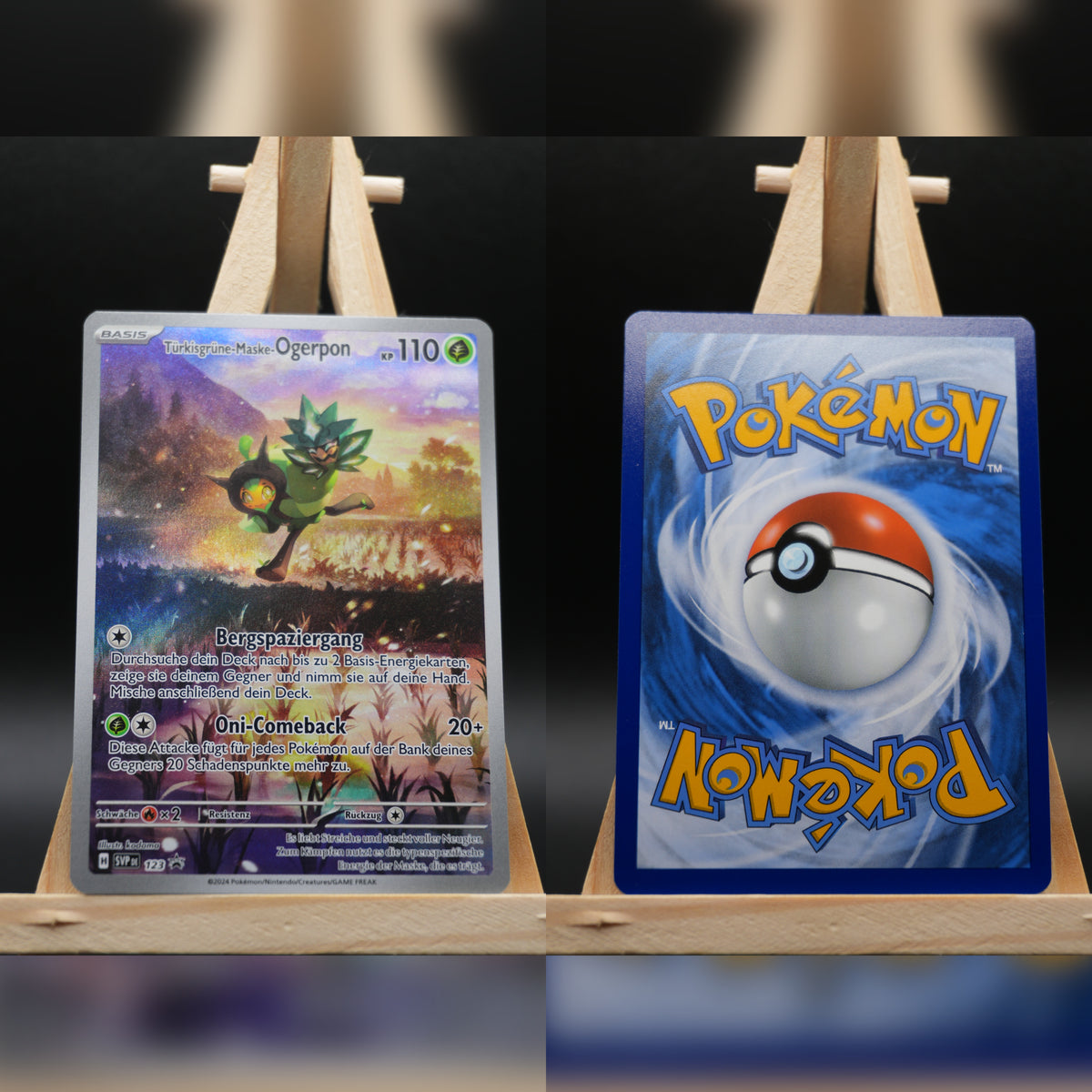 Türkisgrüne Maske Ogerpon SVP 123 SV Black Star Promos Pokémon Karte Deutsch Near Mint