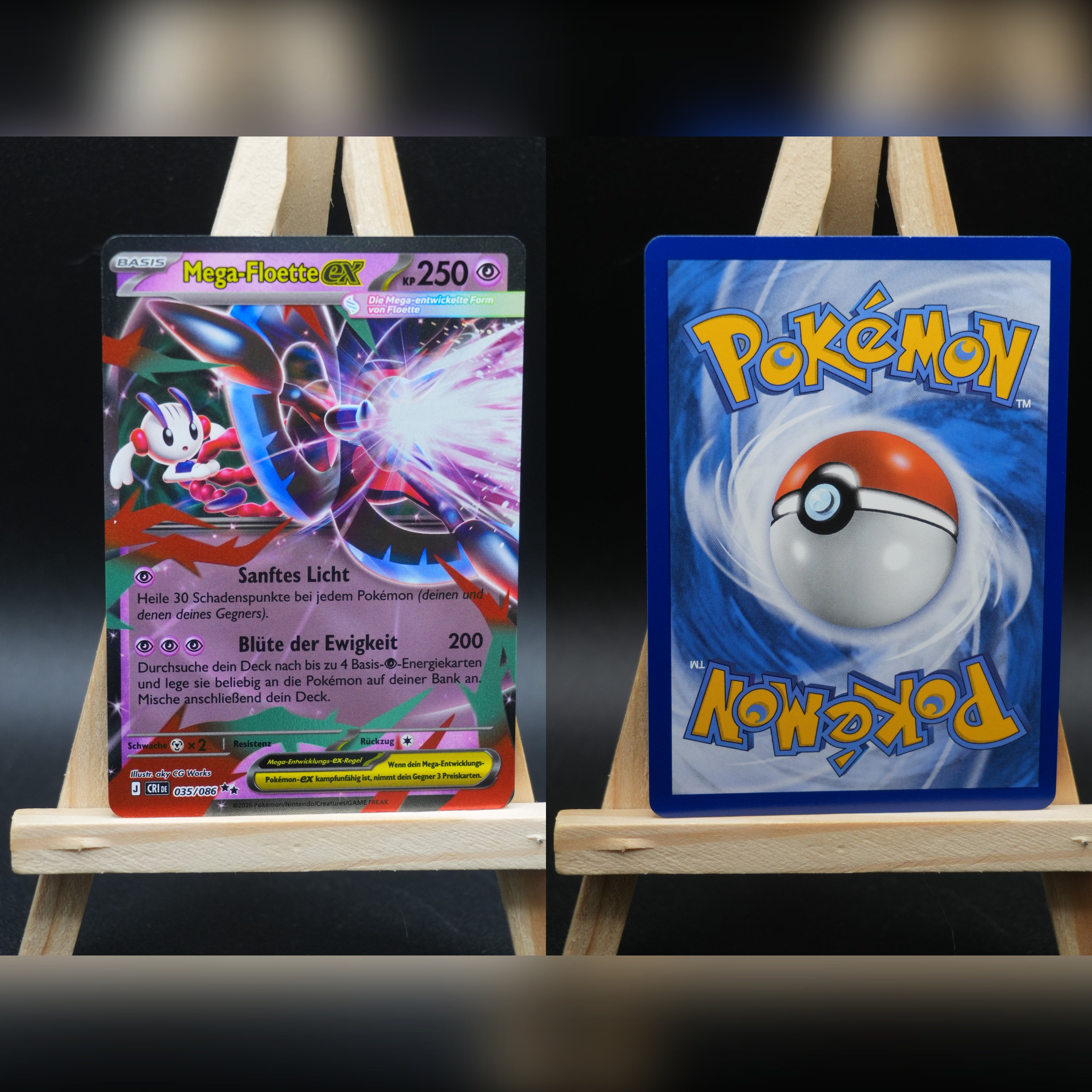 Mega Floette ex CRI 035 Wachsendes Chaos Pokémon Karte Deutsch Near Mint