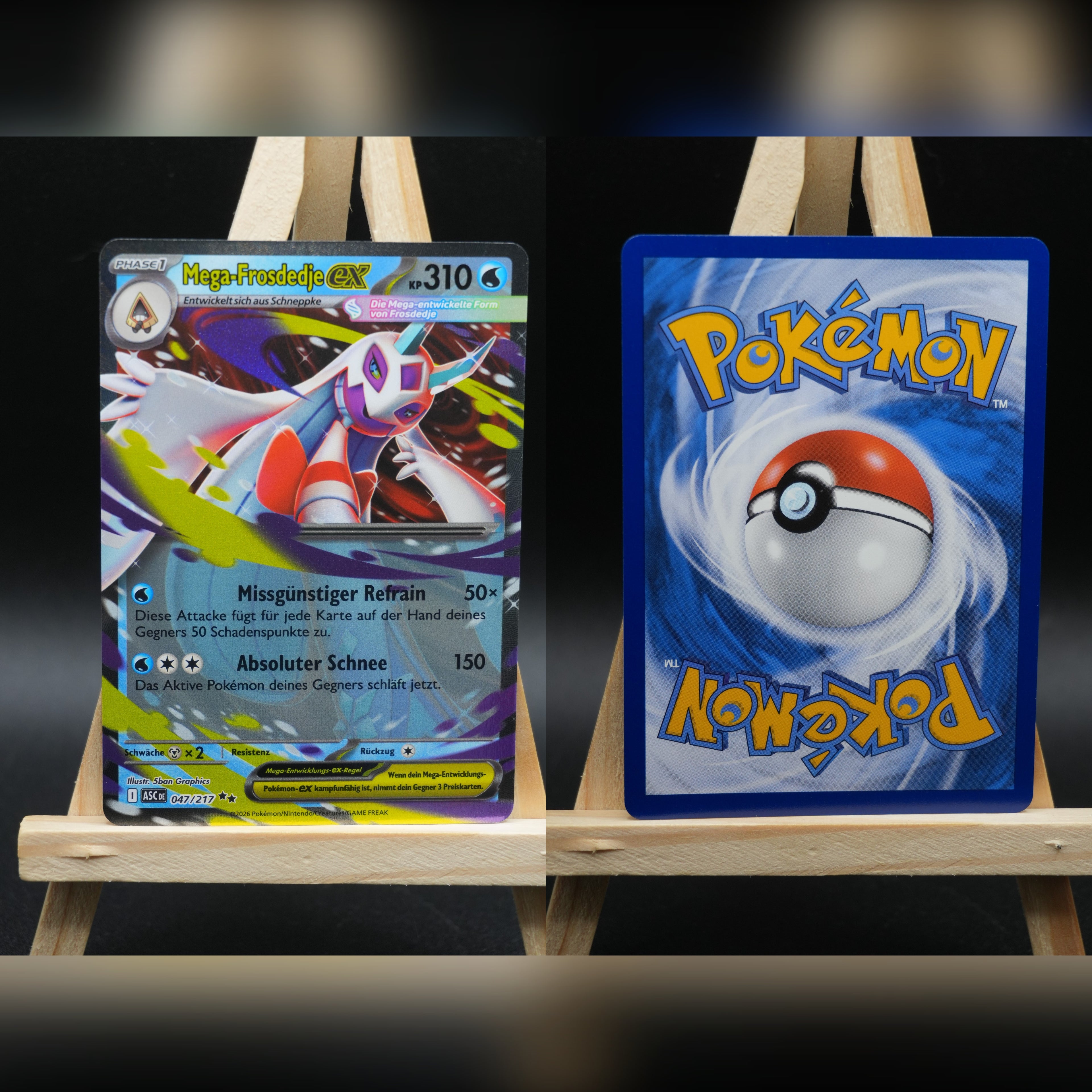 Mega Frosdedje ex ASC 047 Erhabene Helden Pokémon Karte Deutsch Near Mint