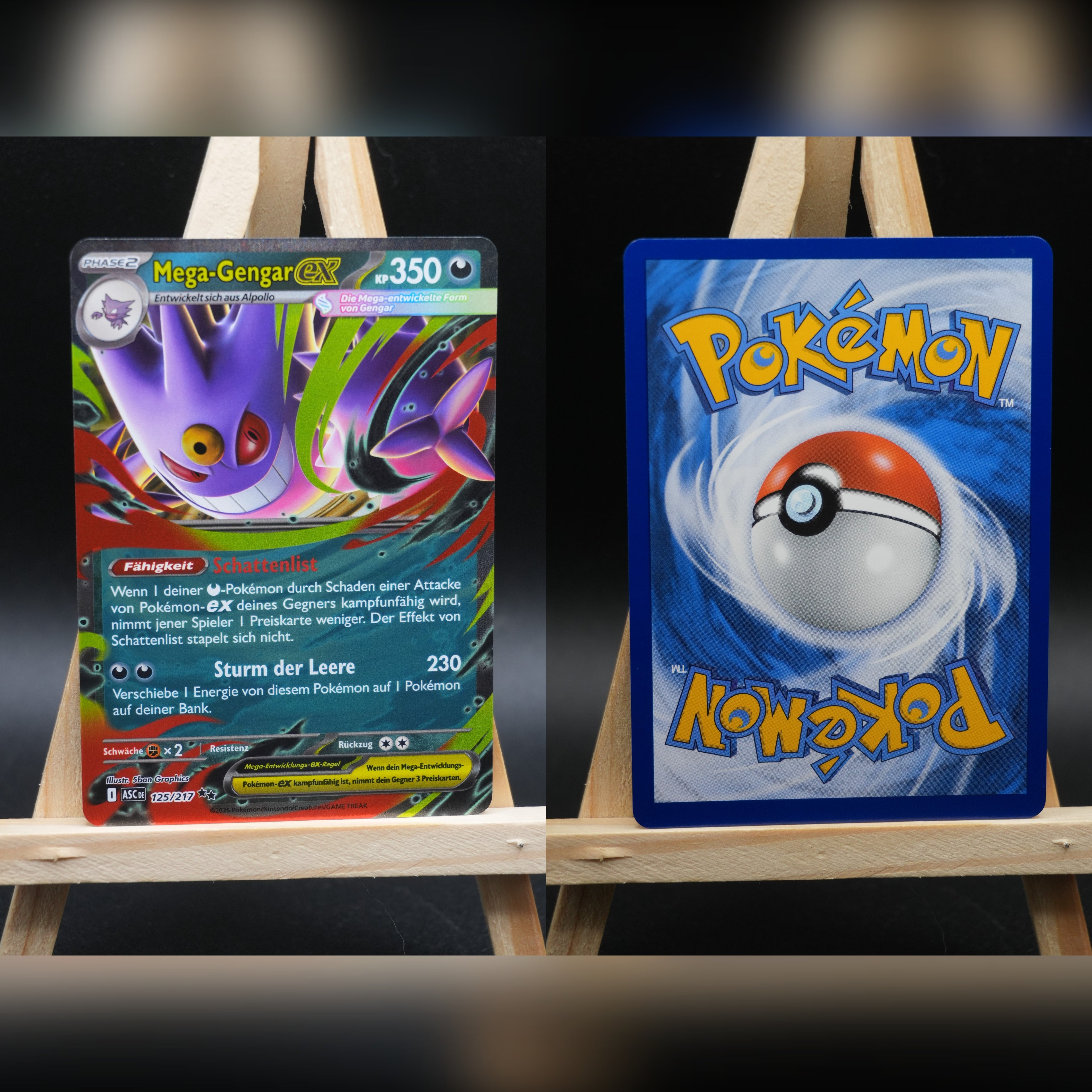 Mega Gengar ex ASC 125 Erhabene Helden Pokémon Karte Deutsch Near Mint