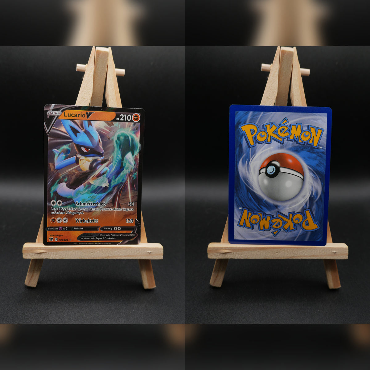 Lucario V ASR 078 Astralglanz Pokémon Karte Deutsch Near Mint