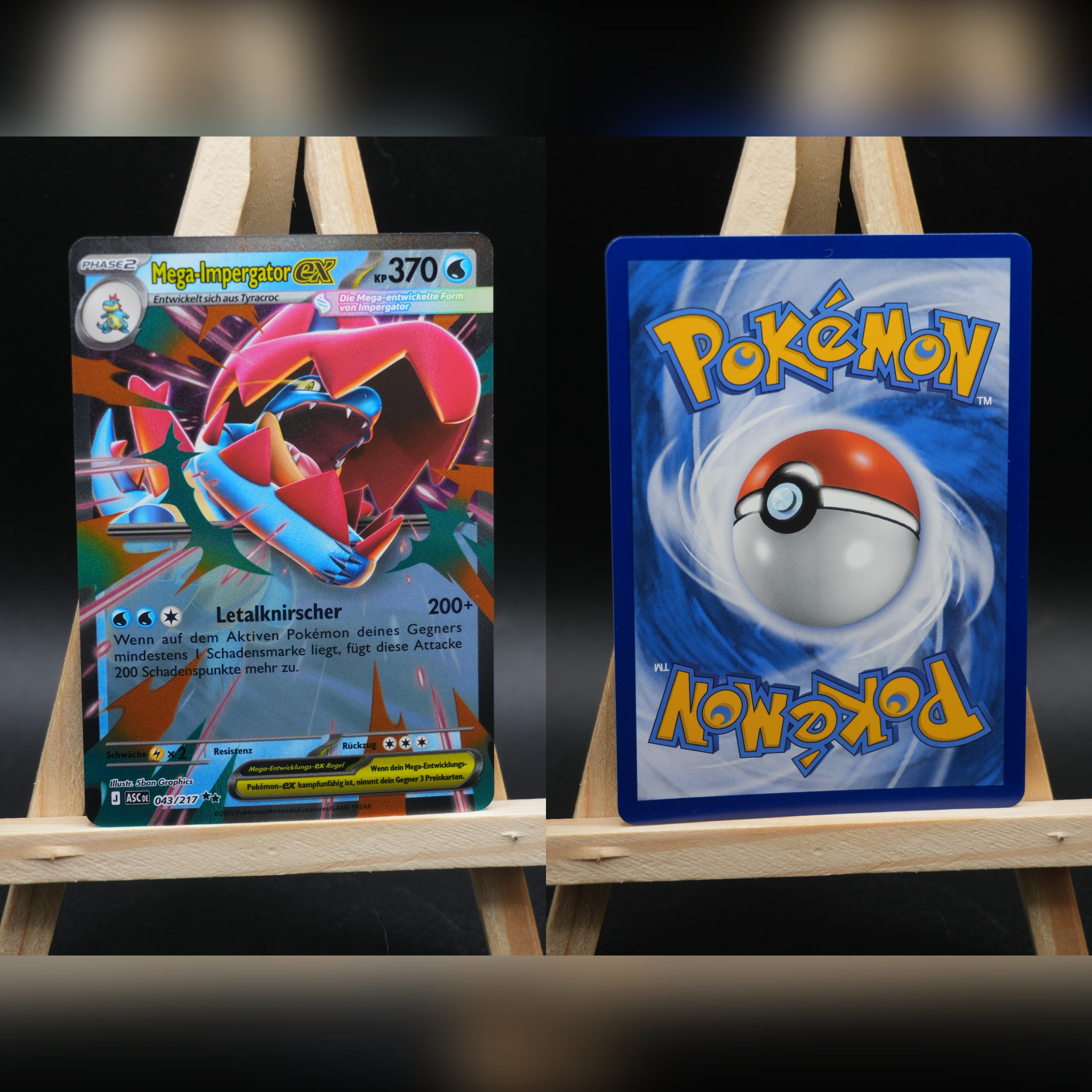 Mega Impergator ex ASC 043 Erhabene Helden Pokémon Karte Deutsch Near Mint