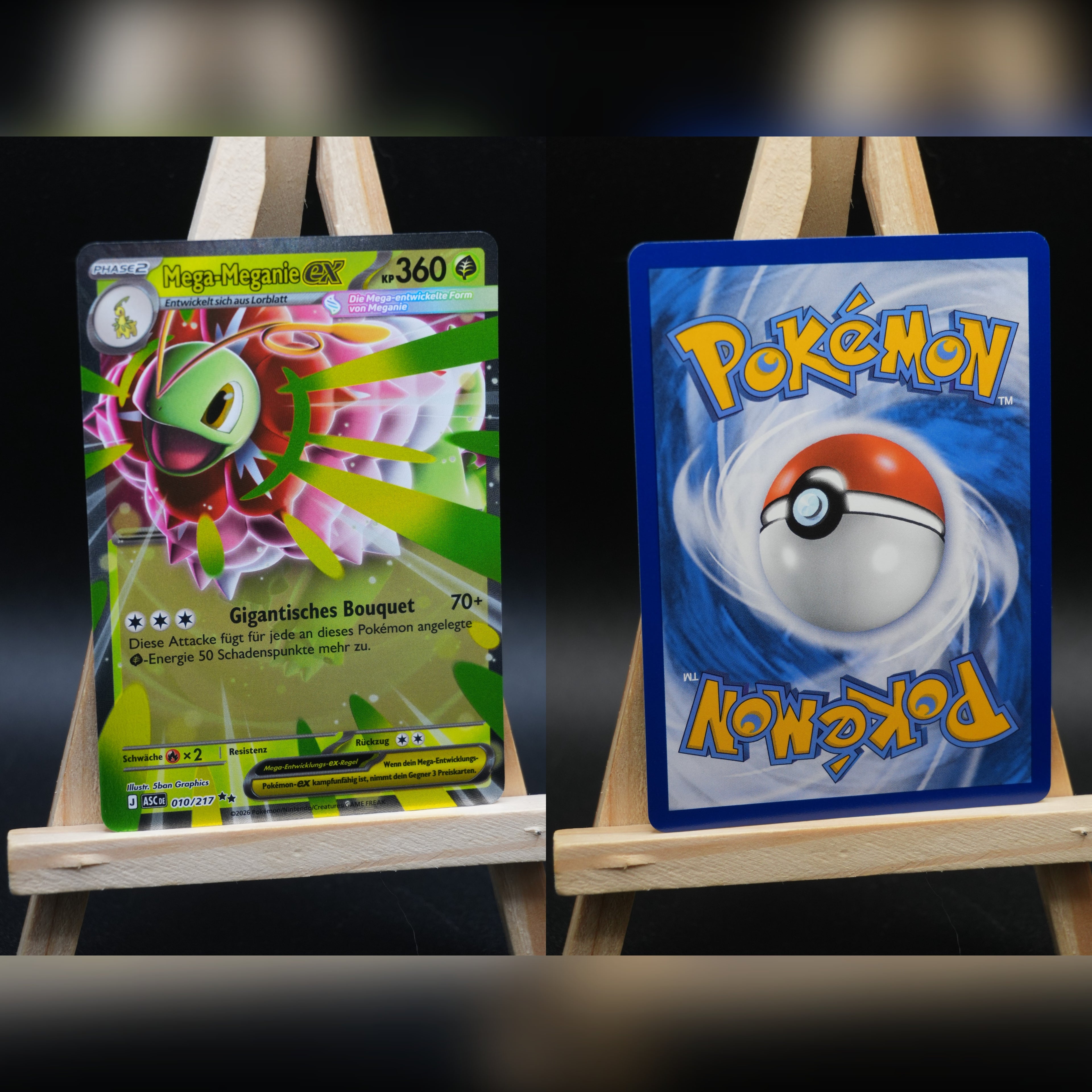 Mega Meganie ex ASC 010 Erhabene Helden Pokémon Karte Deutsch Near Mint