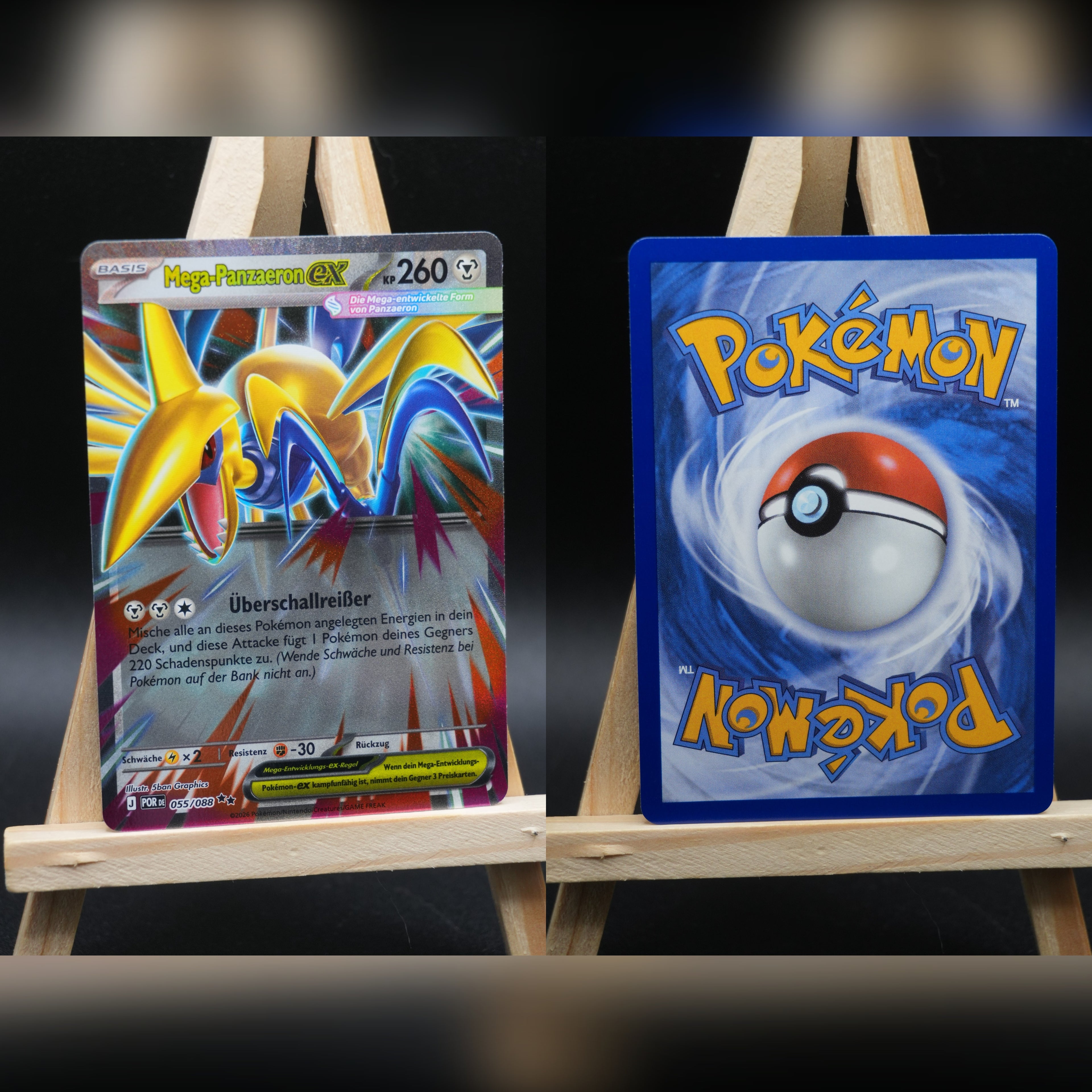 Mega Panzaeron ex POR 055 Optimale Ordnung Pokémon Karte Deutsch Near Mint